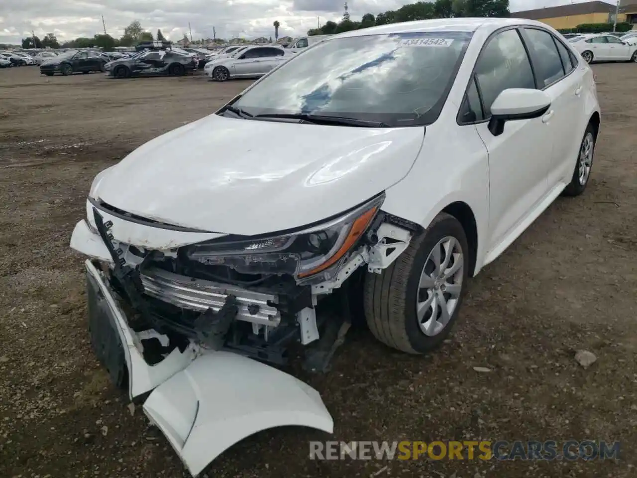 2 Photograph of a damaged car JTDEPRAE9LJ040012 TOYOTA COROLLA 2020