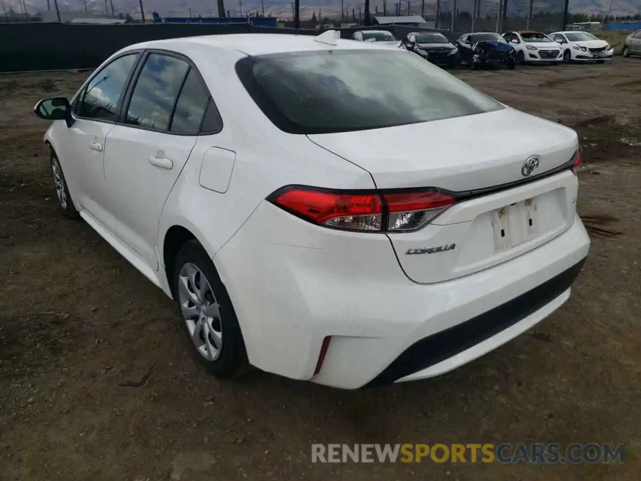 3 Photograph of a damaged car JTDEPRAE9LJ040012 TOYOTA COROLLA 2020