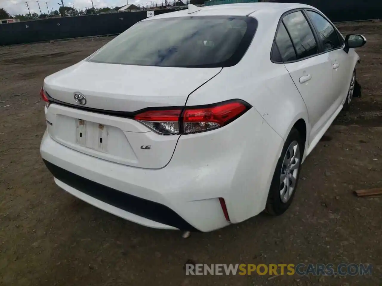 4 Photograph of a damaged car JTDEPRAE9LJ040012 TOYOTA COROLLA 2020