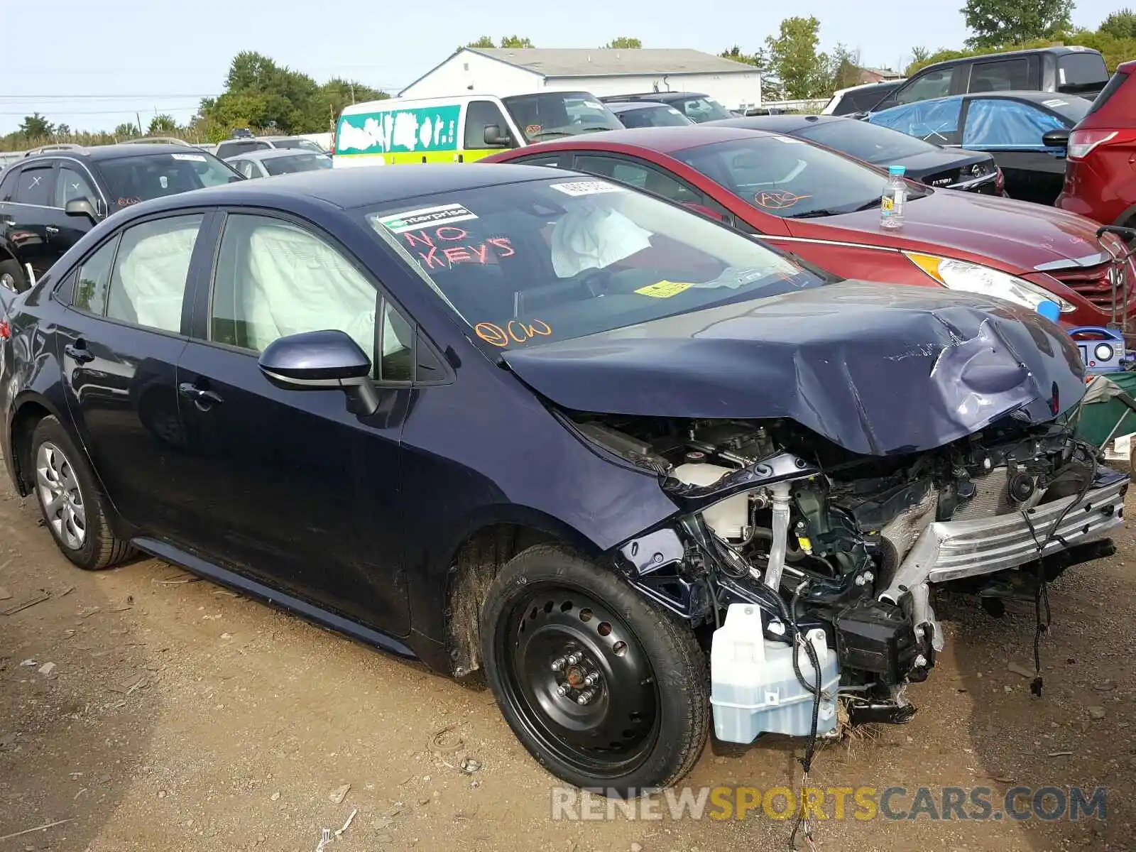 1 Photograph of a damaged car JTDEPRAE9LJ040060 TOYOTA COROLLA 2020