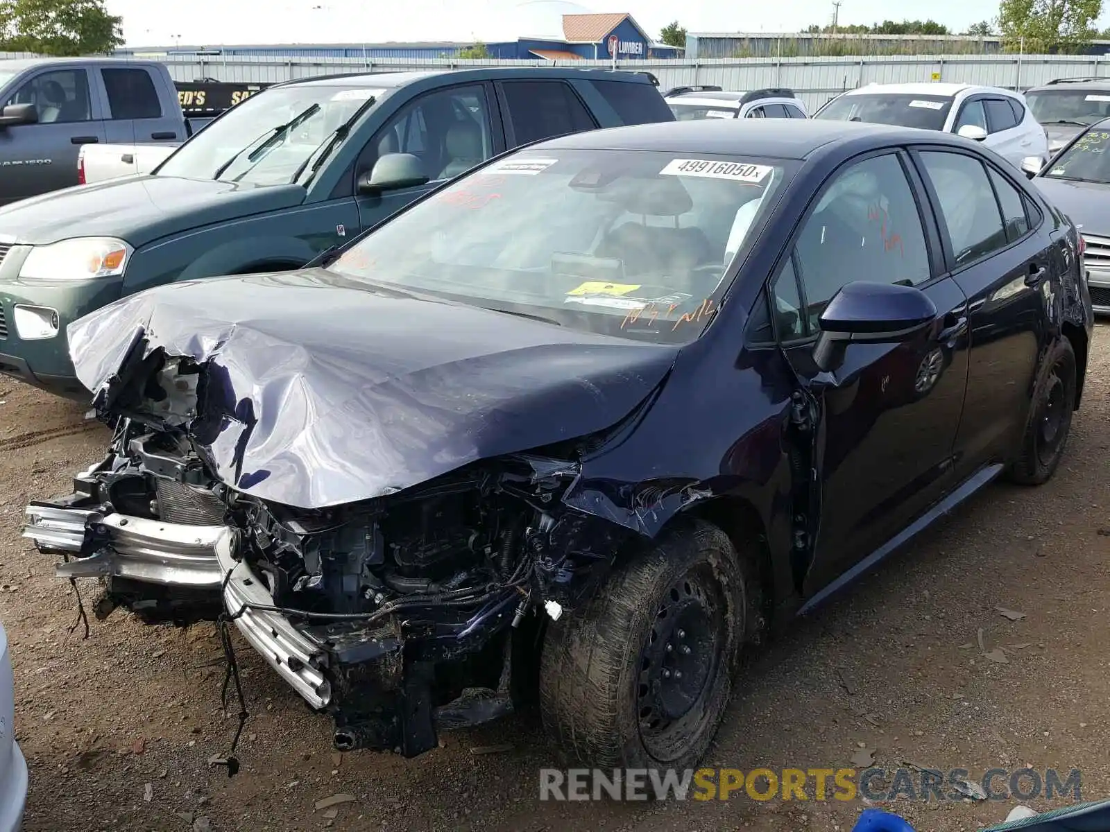 2 Photograph of a damaged car JTDEPRAE9LJ040060 TOYOTA COROLLA 2020