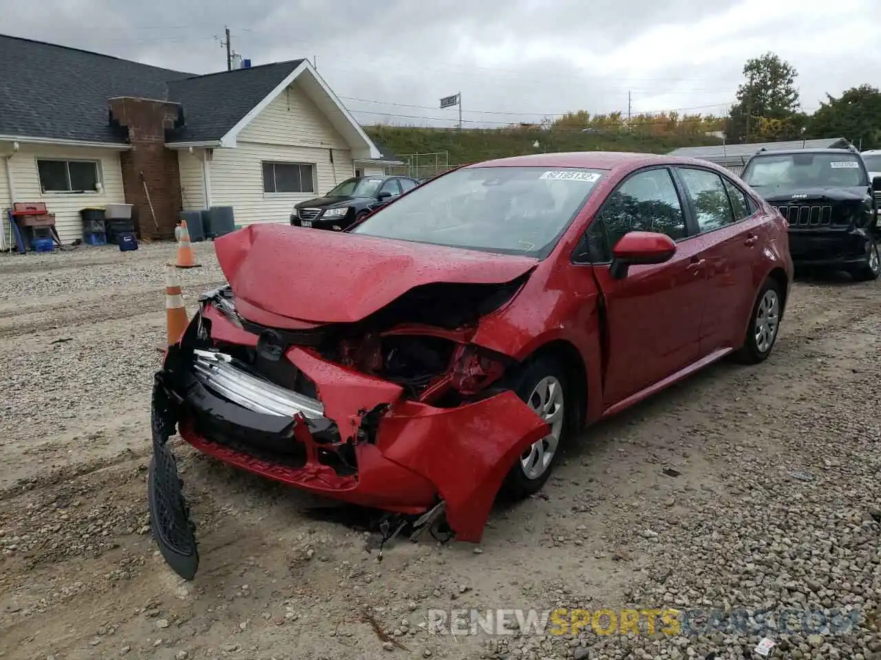 2 Photograph of a damaged car JTDEPRAE9LJ040124 TOYOTA COROLLA 2020