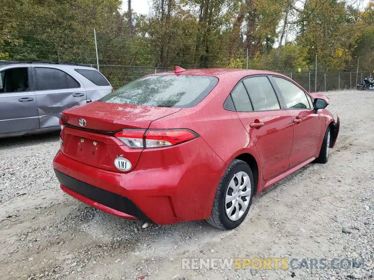 4 Photograph of a damaged car JTDEPRAE9LJ040124 TOYOTA COROLLA 2020