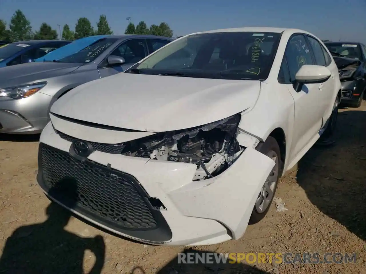 2 Photograph of a damaged car JTDEPRAE9LJ040348 TOYOTA COROLLA 2020