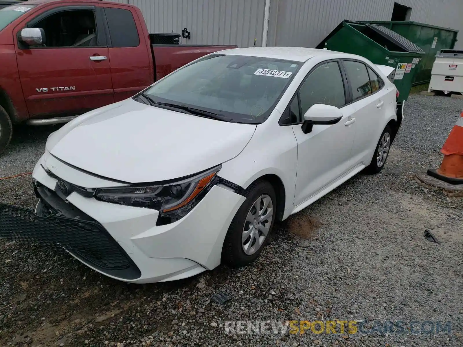 2 Photograph of a damaged car JTDEPRAE9LJ040365 TOYOTA COROLLA 2020