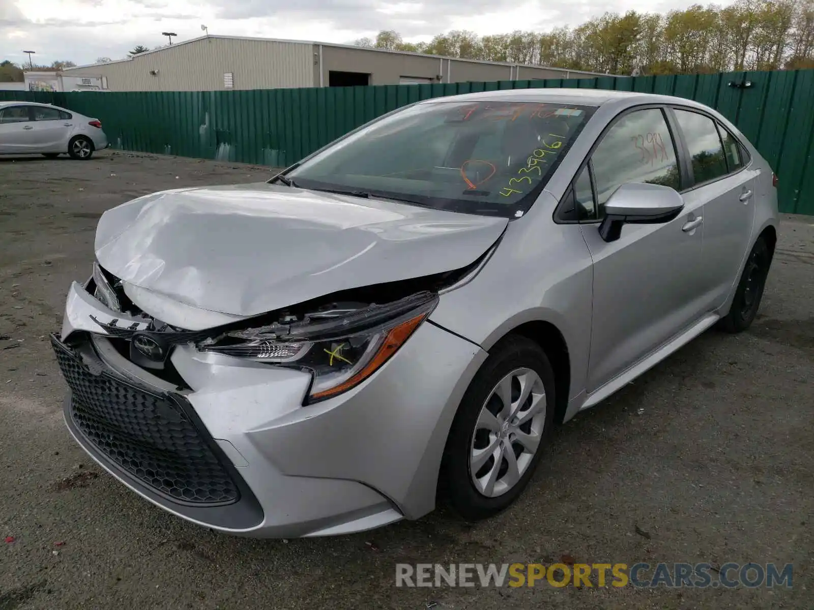 2 Photograph of a damaged car JTDEPRAE9LJ040401 TOYOTA COROLLA 2020