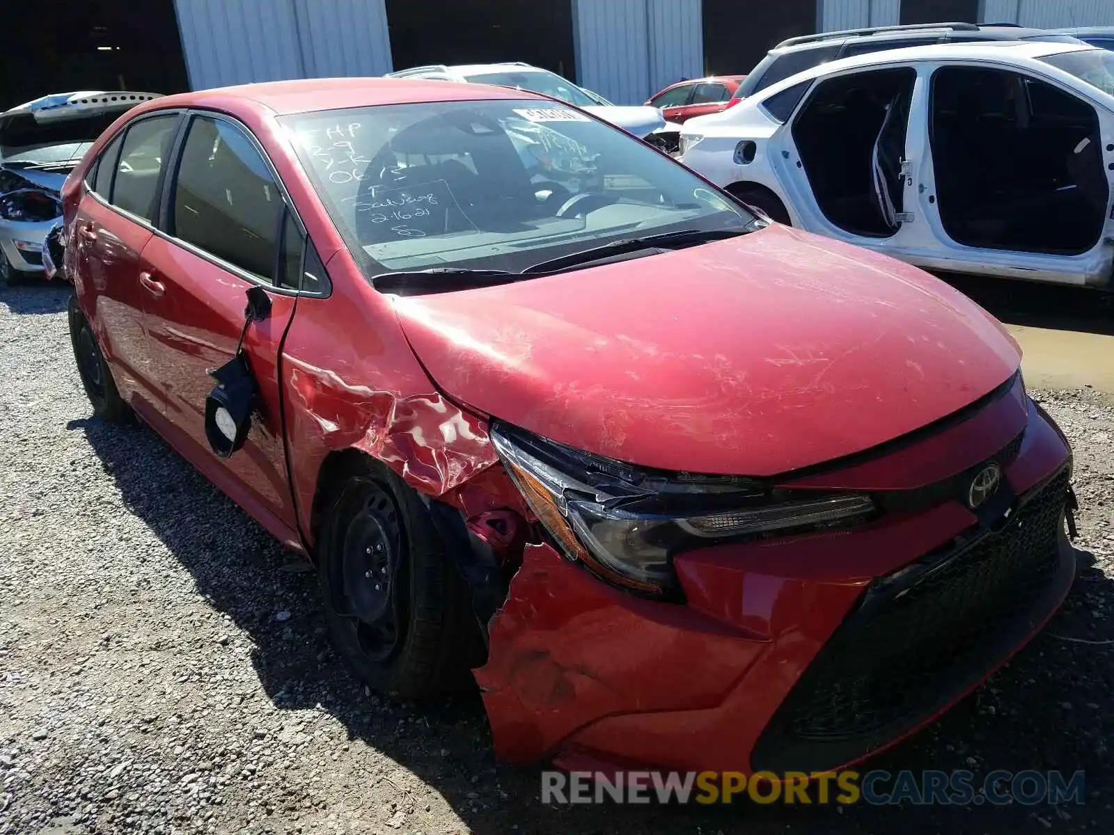 1 Photograph of a damaged car JTDEPRAE9LJ040673 TOYOTA COROLLA 2020