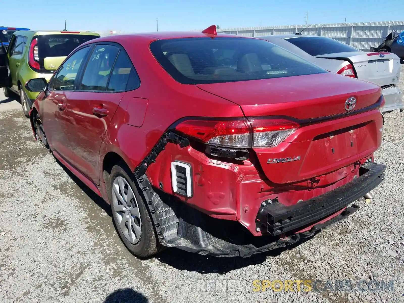 3 Photograph of a damaged car JTDEPRAE9LJ040673 TOYOTA COROLLA 2020