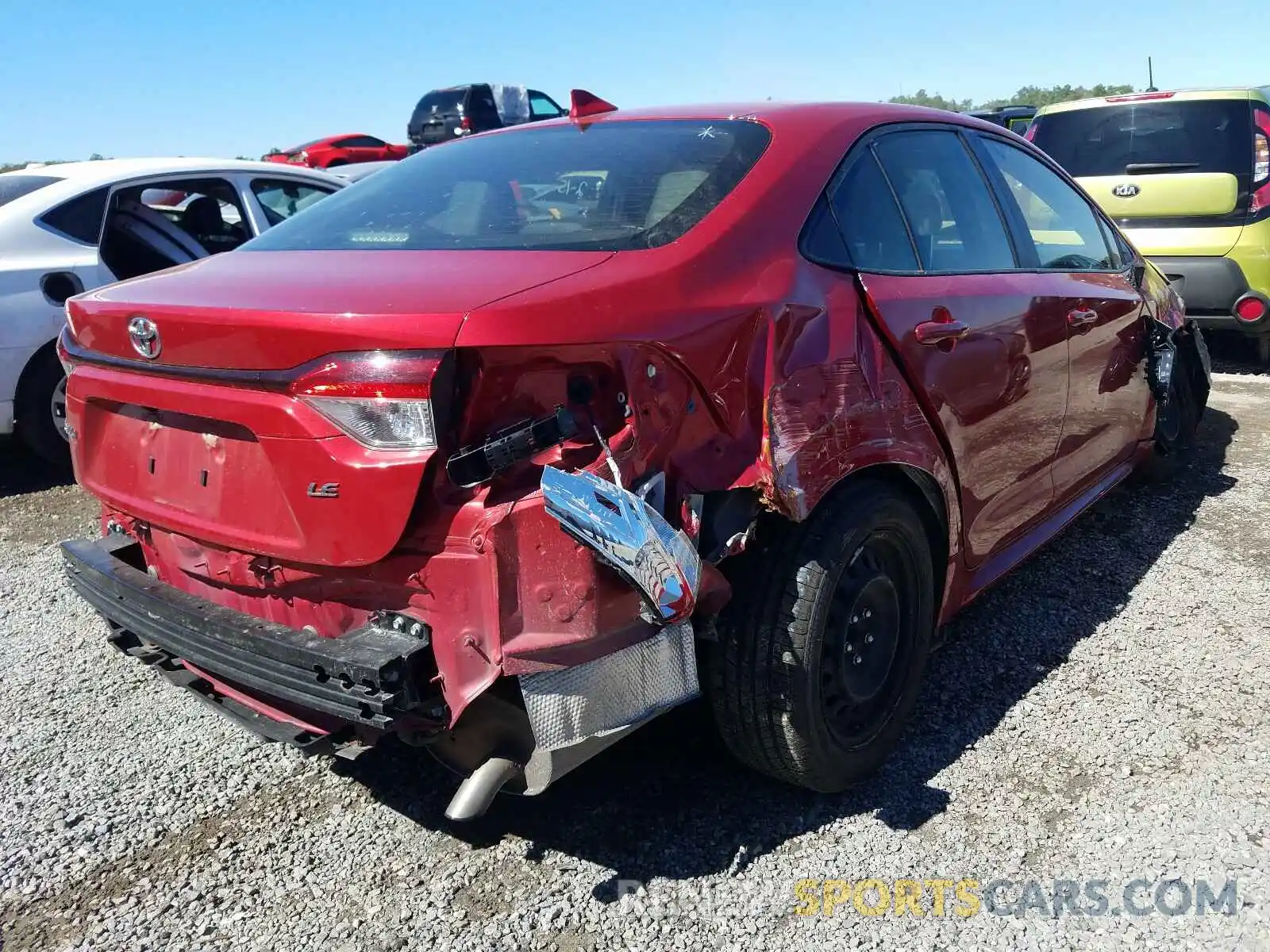 4 Photograph of a damaged car JTDEPRAE9LJ040673 TOYOTA COROLLA 2020