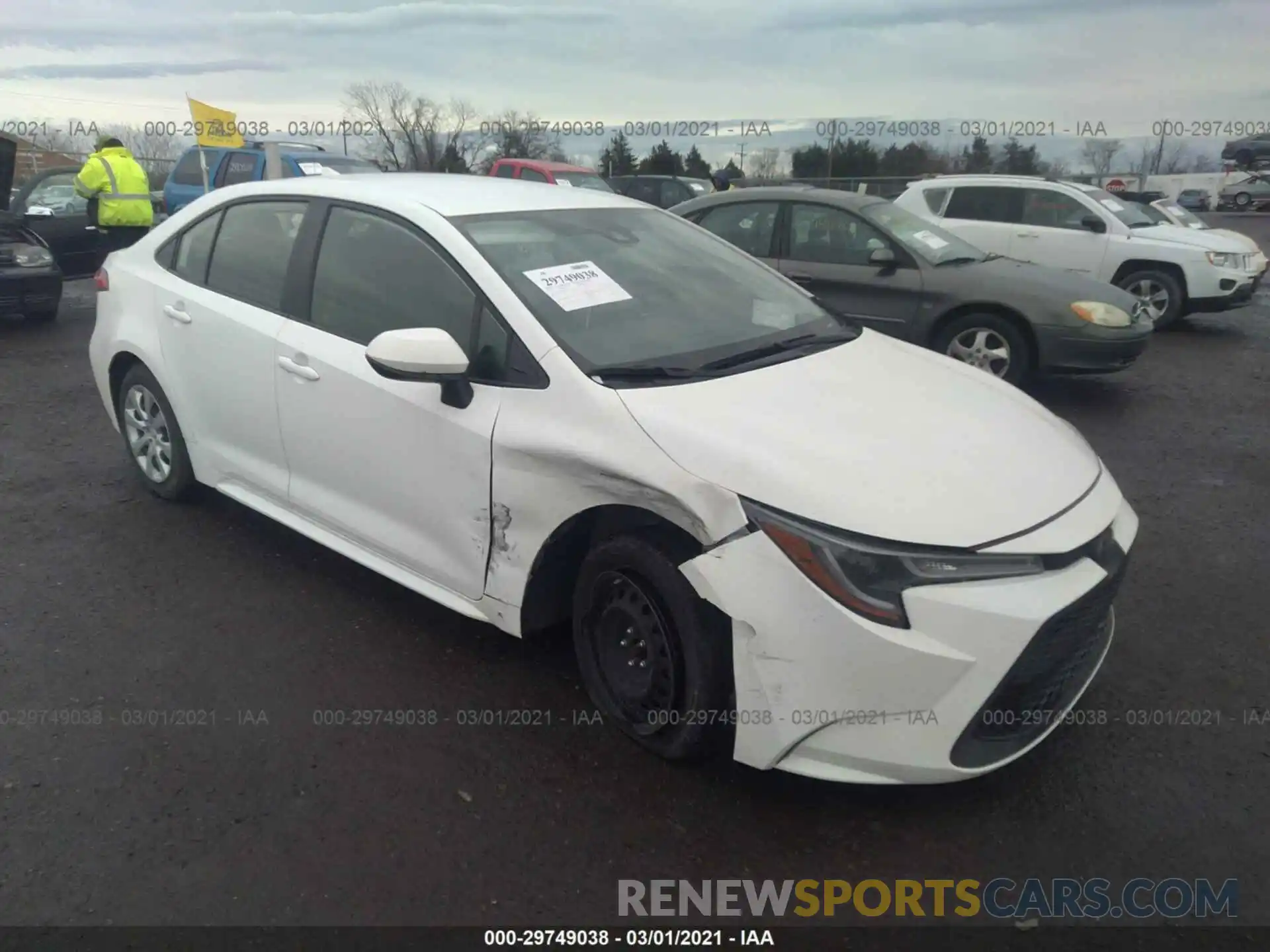 1 Photograph of a damaged car JTDEPRAE9LJ041225 TOYOTA COROLLA 2020