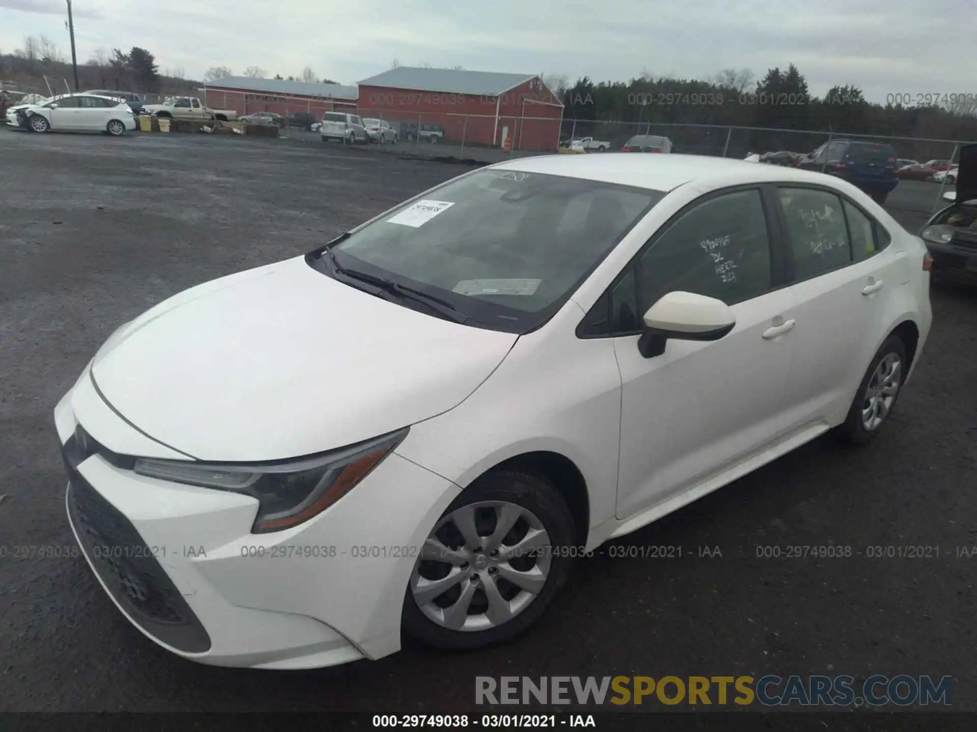 2 Photograph of a damaged car JTDEPRAE9LJ041225 TOYOTA COROLLA 2020