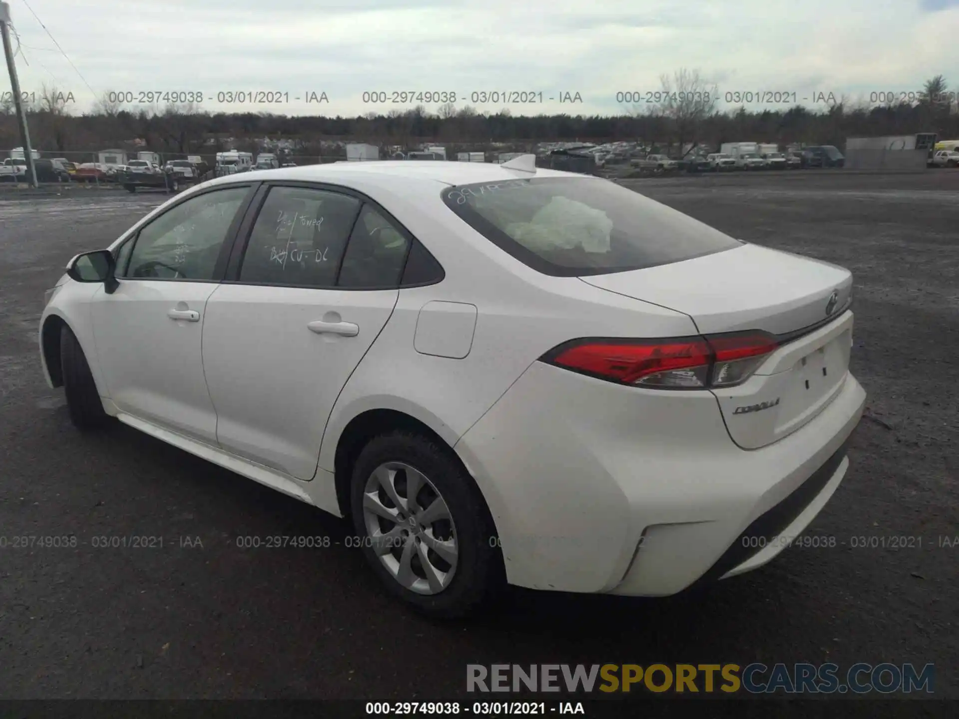 3 Photograph of a damaged car JTDEPRAE9LJ041225 TOYOTA COROLLA 2020