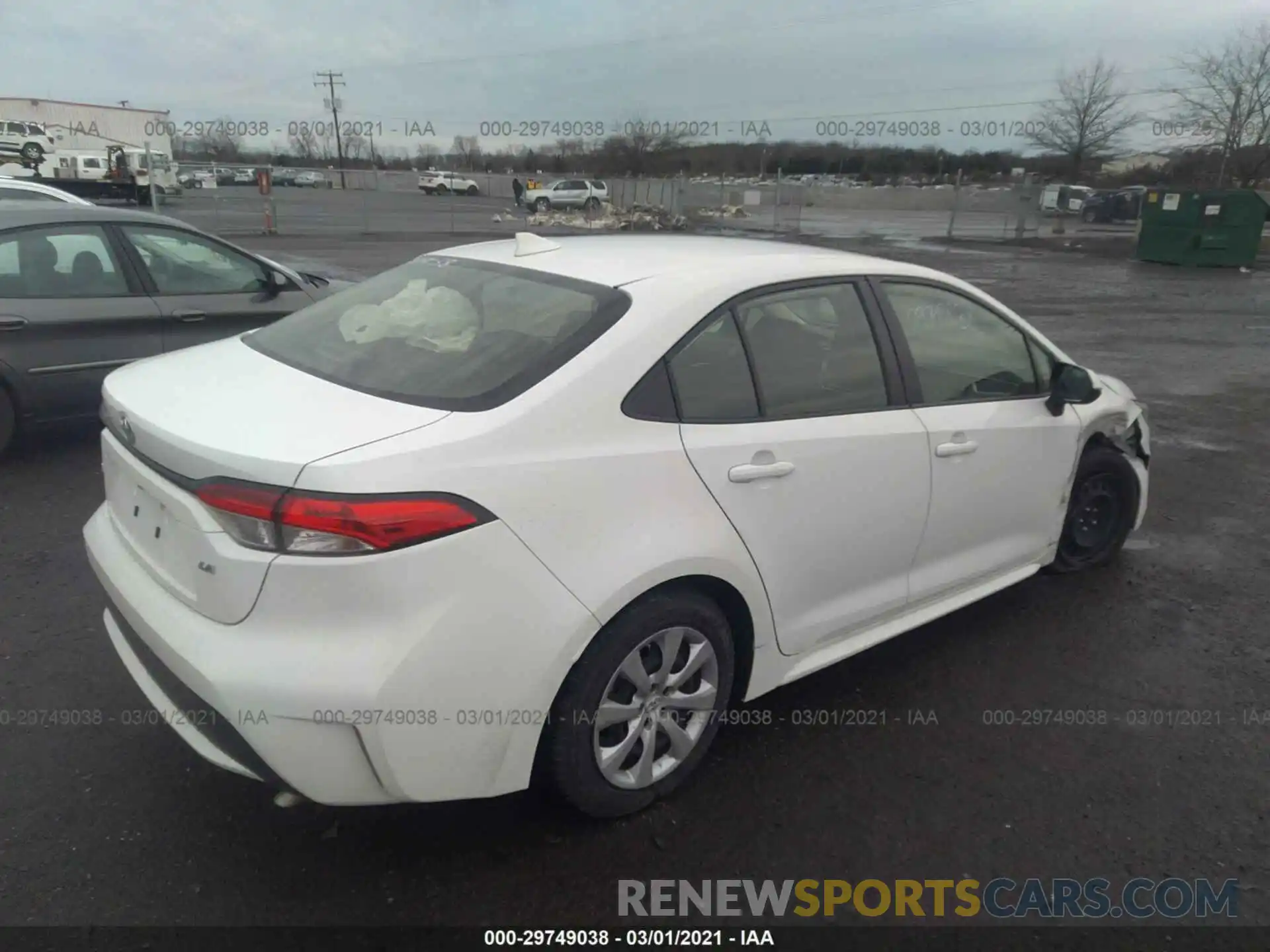 4 Photograph of a damaged car JTDEPRAE9LJ041225 TOYOTA COROLLA 2020