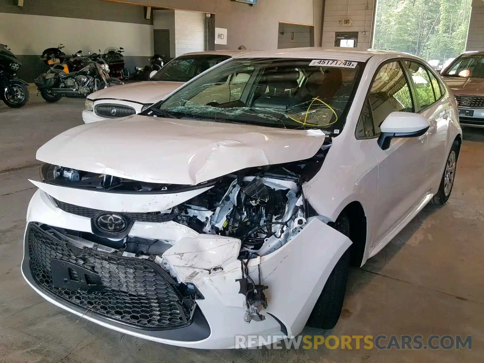 2 Photograph of a damaged car JTDEPRAE9LJ041242 TOYOTA COROLLA 2020