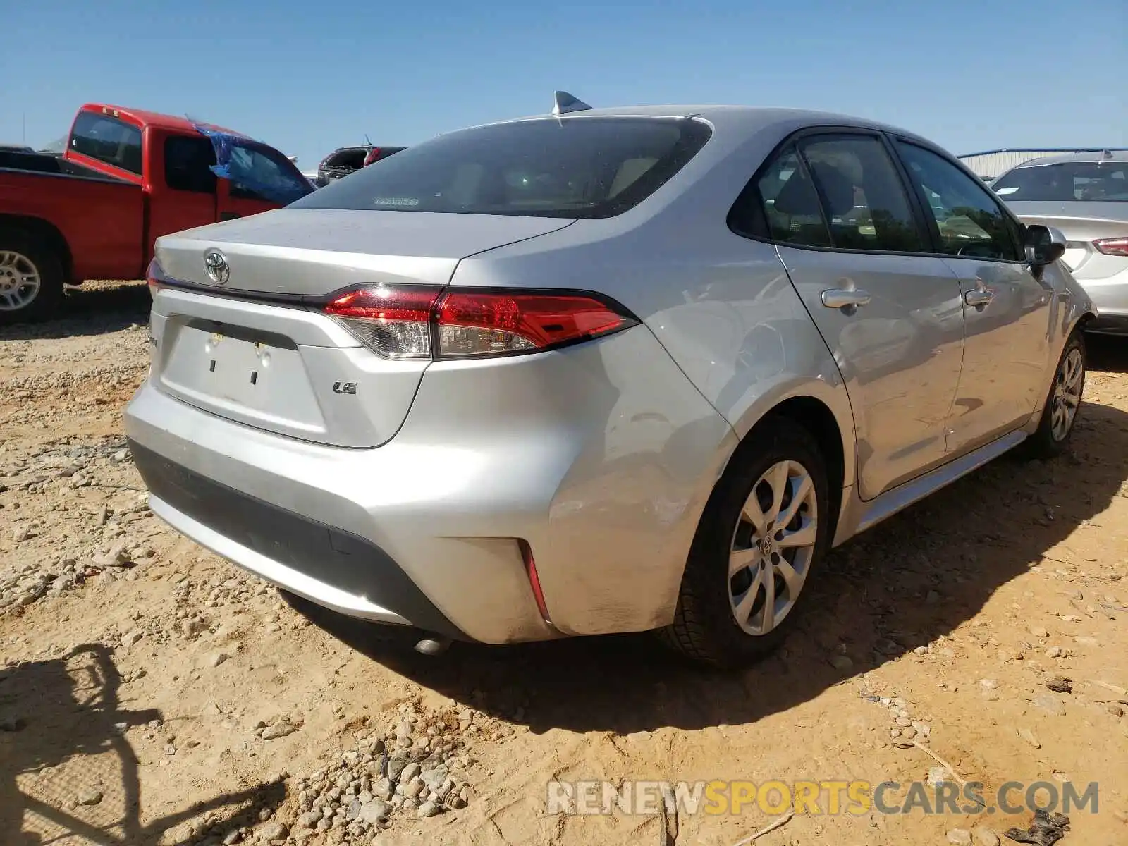 4 Photograph of a damaged car JTDEPRAE9LJ041452 TOYOTA COROLLA 2020