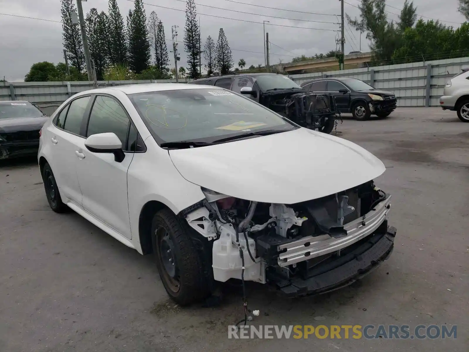 1 Photograph of a damaged car JTDEPRAE9LJ041676 TOYOTA COROLLA 2020