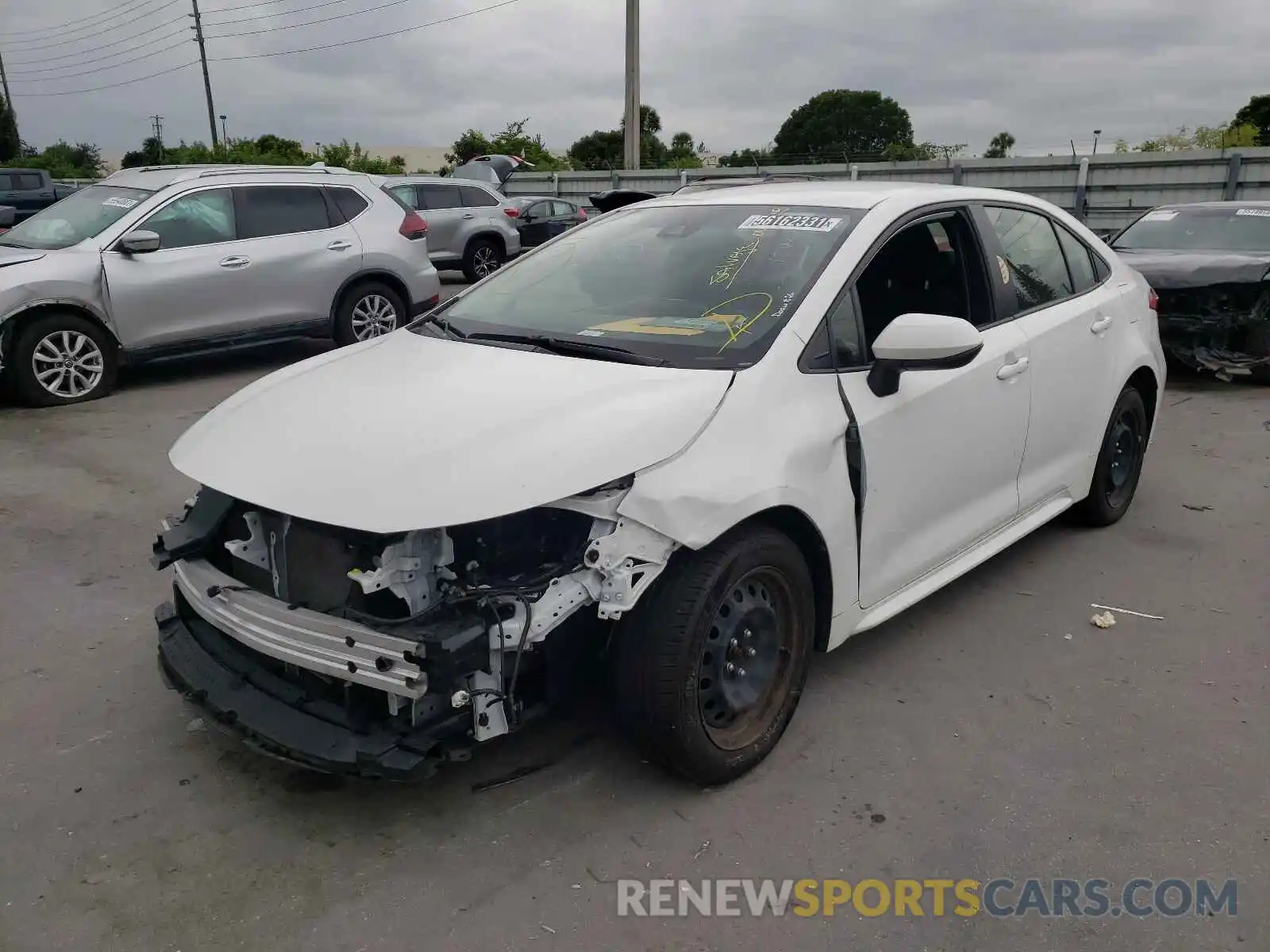 2 Photograph of a damaged car JTDEPRAE9LJ041676 TOYOTA COROLLA 2020