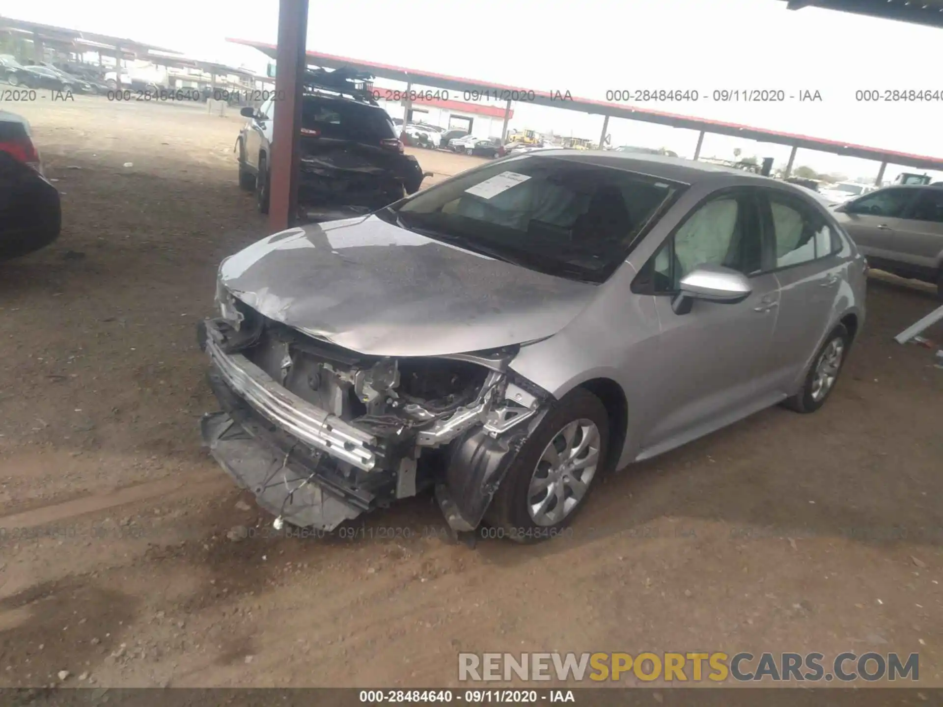 2 Photograph of a damaged car JTDEPRAE9LJ042262 TOYOTA COROLLA 2020