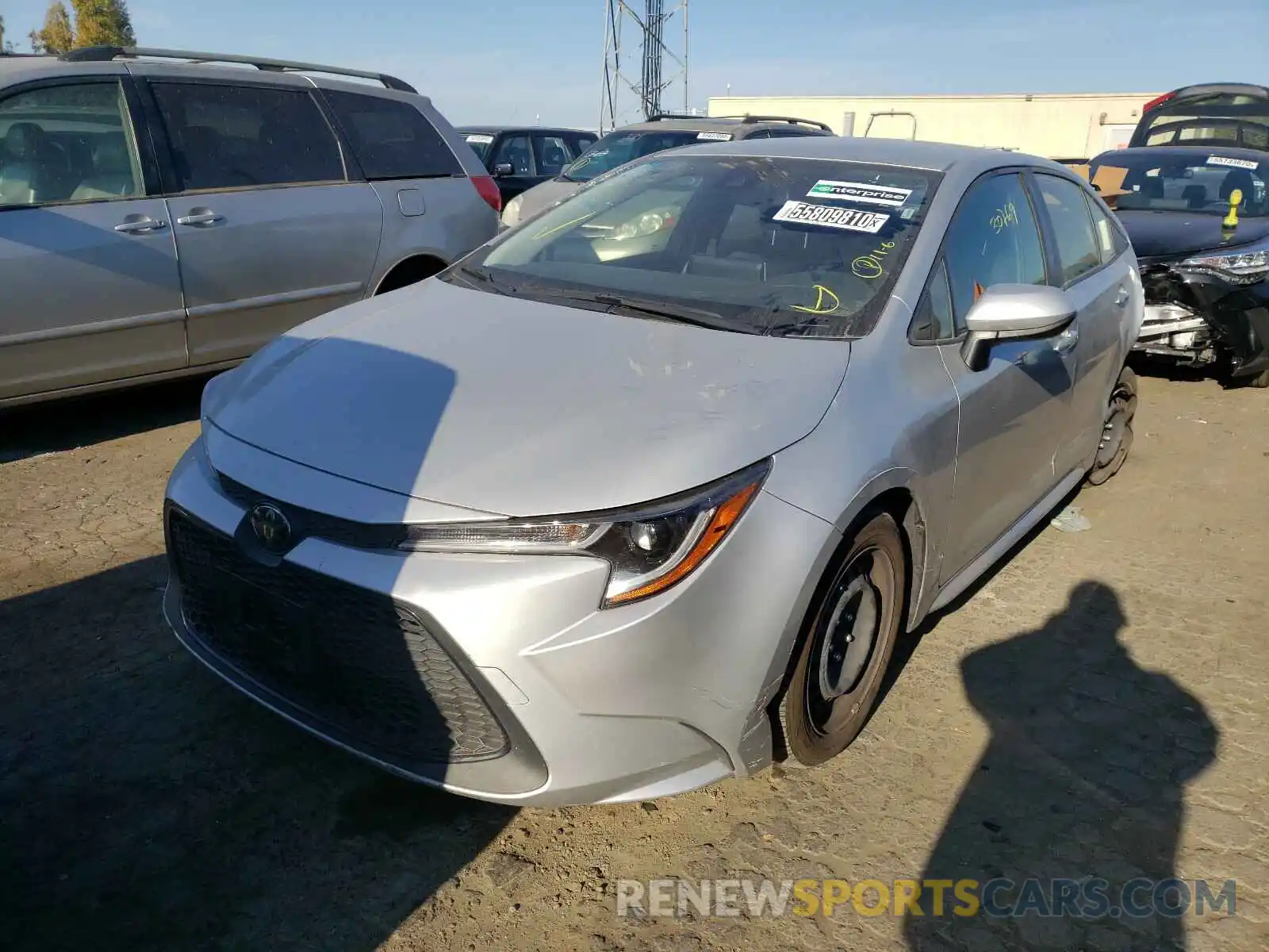 2 Photograph of a damaged car JTDEPRAE9LJ042598 TOYOTA COROLLA 2020