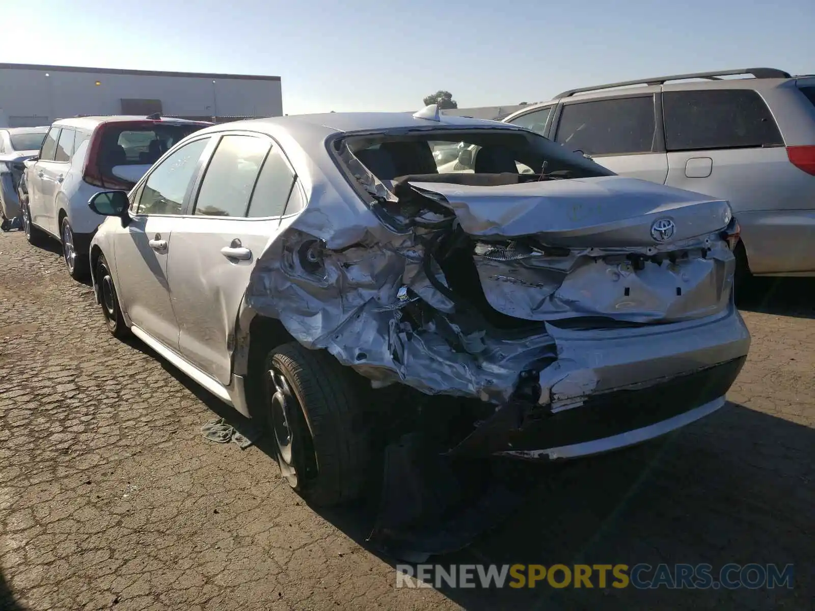 3 Photograph of a damaged car JTDEPRAE9LJ042598 TOYOTA COROLLA 2020