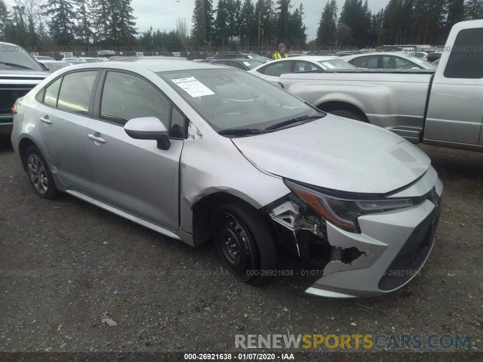 1 Photograph of a damaged car JTDEPRAE9LJ042603 TOYOTA COROLLA 2020