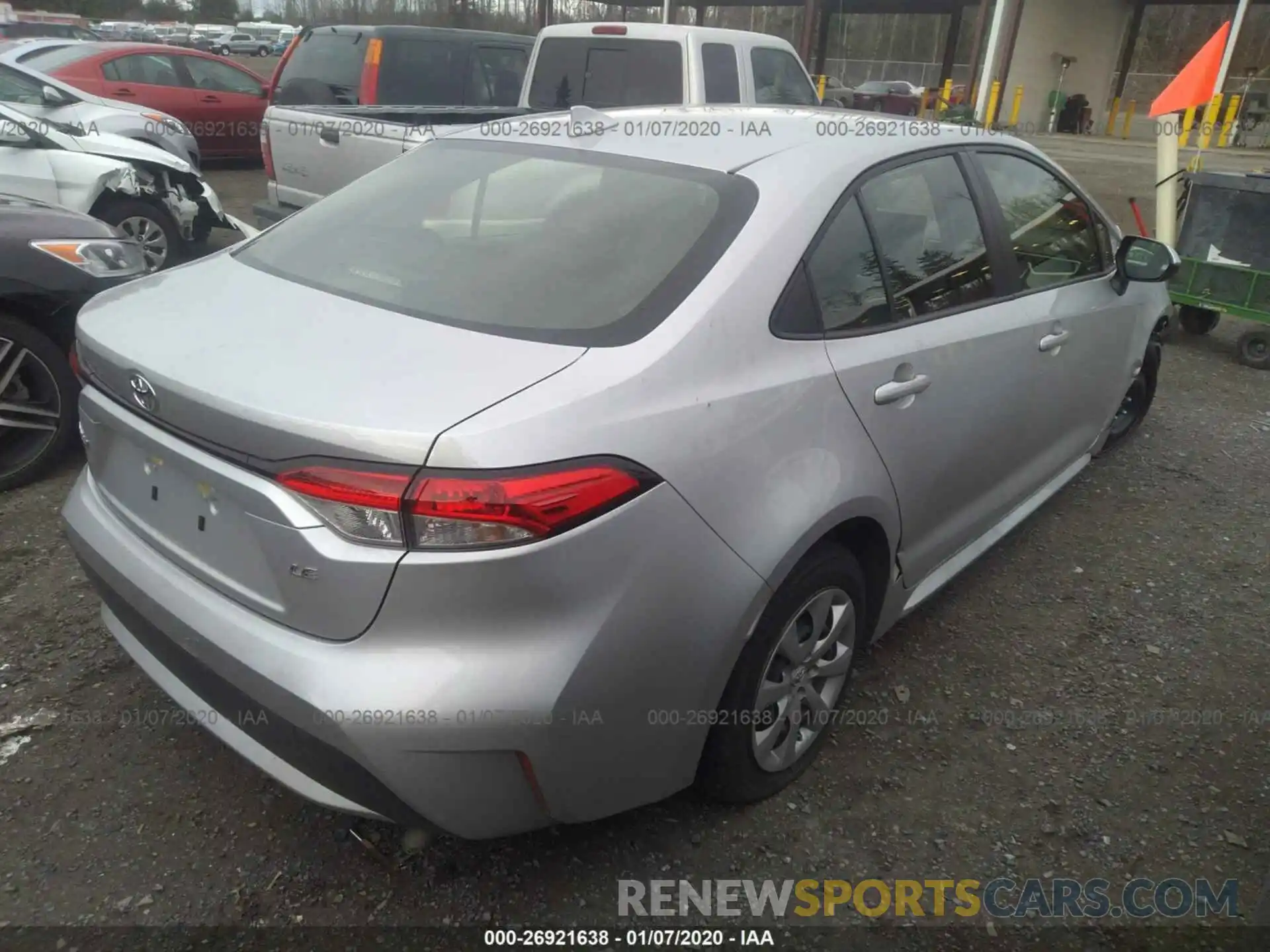 4 Photograph of a damaged car JTDEPRAE9LJ042603 TOYOTA COROLLA 2020