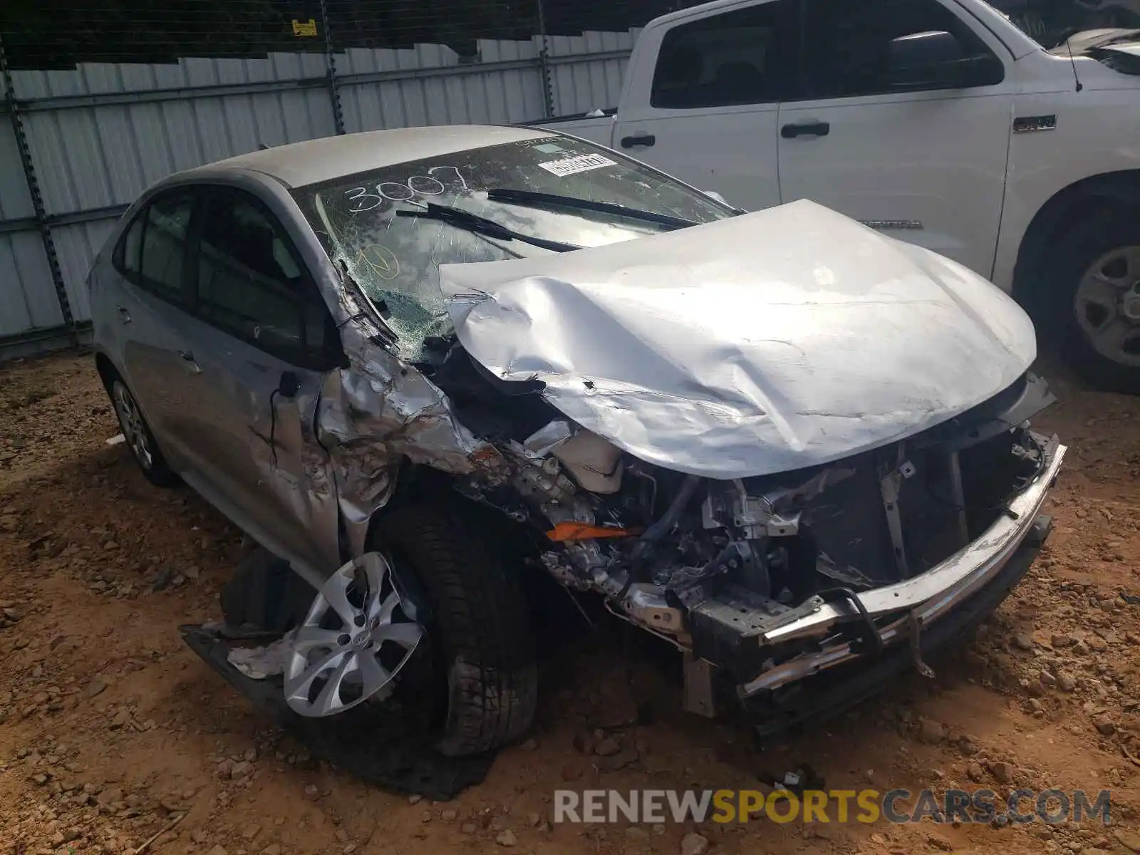 1 Photograph of a damaged car JTDEPRAE9LJ043007 TOYOTA COROLLA 2020