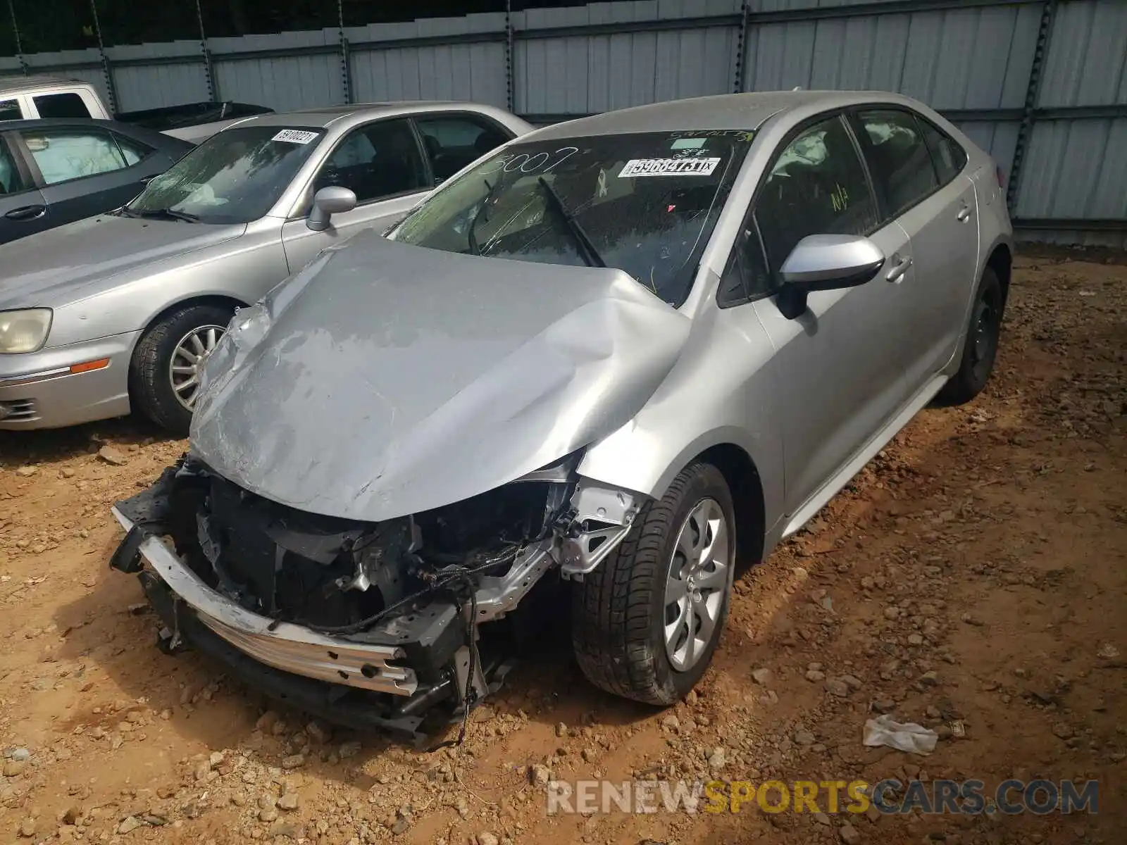 2 Photograph of a damaged car JTDEPRAE9LJ043007 TOYOTA COROLLA 2020