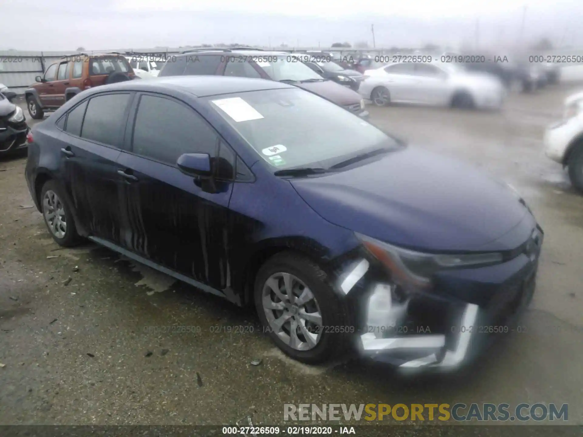 1 Photograph of a damaged car JTDEPRAE9LJ043492 TOYOTA COROLLA 2020