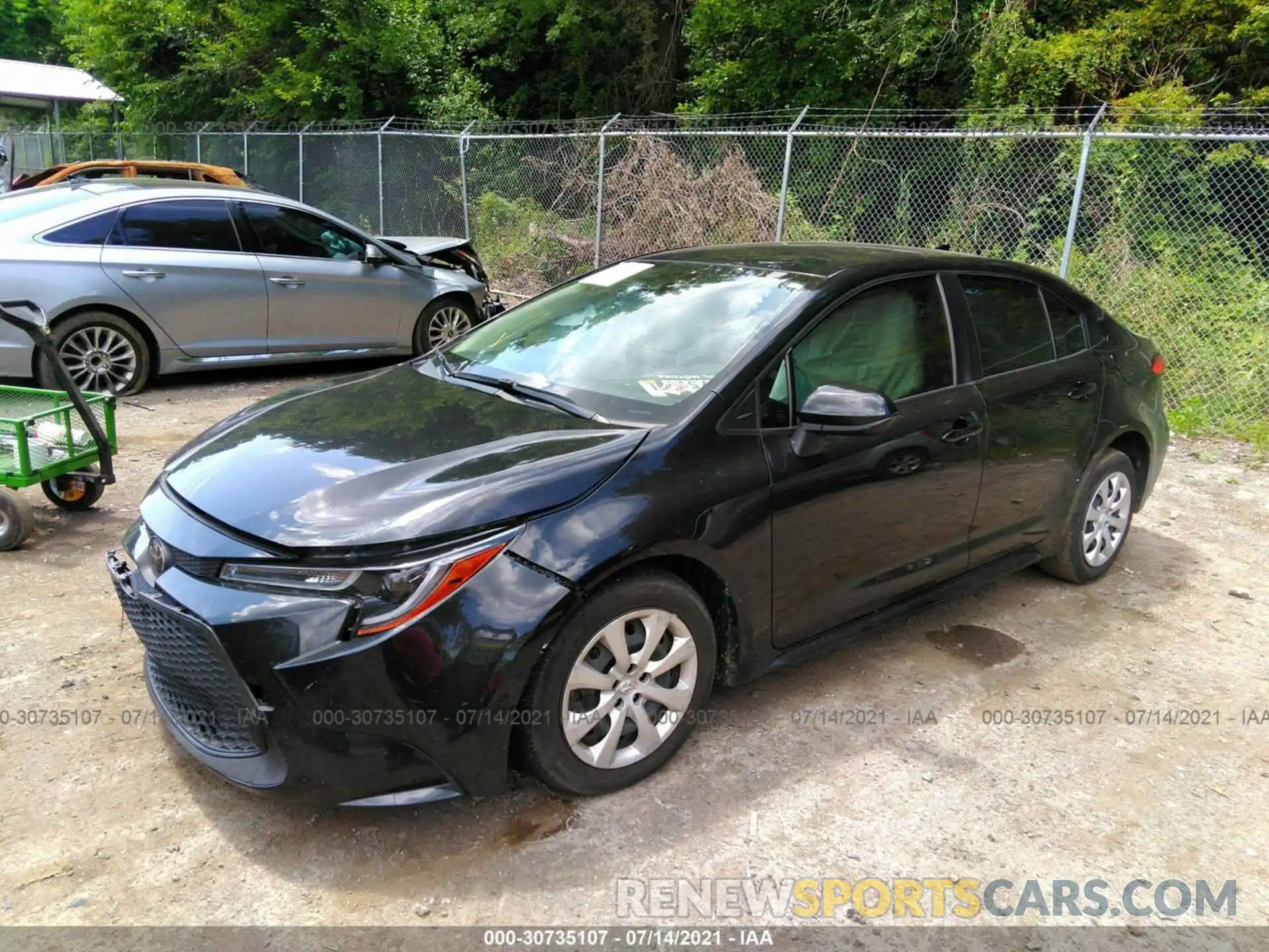 2 Photograph of a damaged car JTDEPRAE9LJ043699 TOYOTA COROLLA 2020