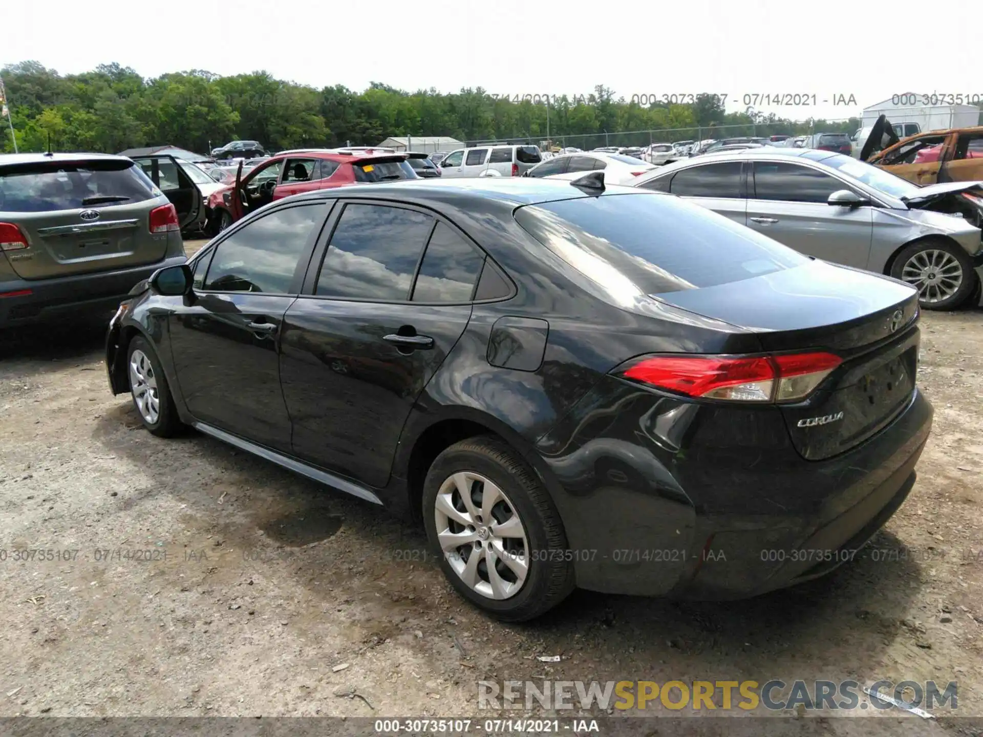 3 Photograph of a damaged car JTDEPRAE9LJ043699 TOYOTA COROLLA 2020