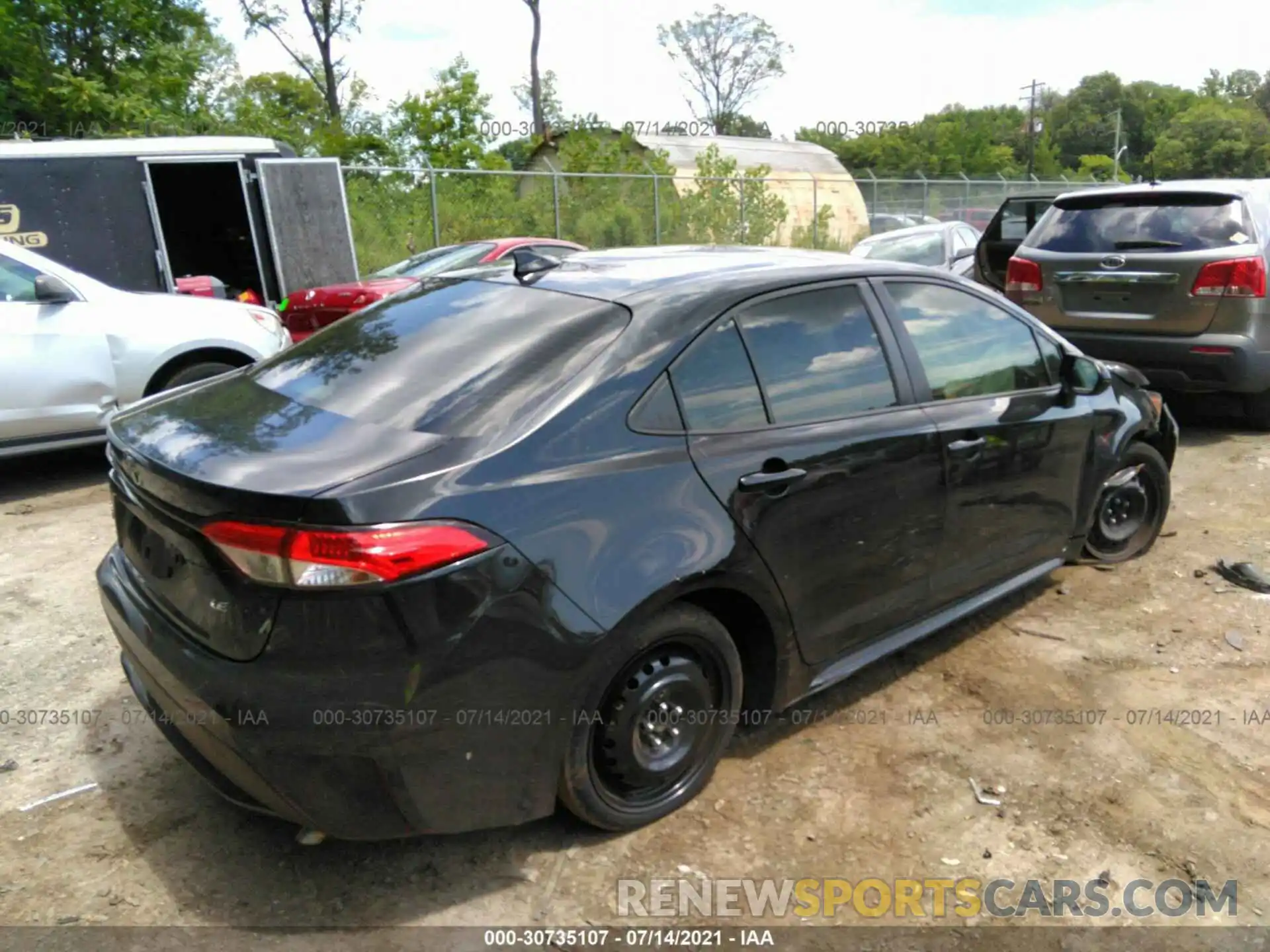 4 Photograph of a damaged car JTDEPRAE9LJ043699 TOYOTA COROLLA 2020