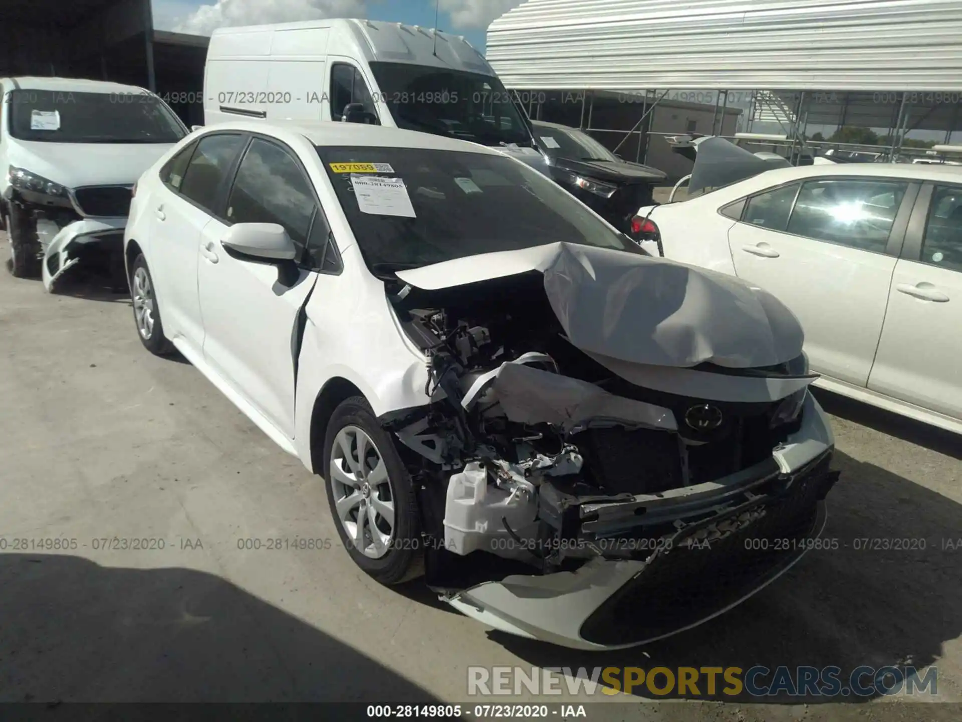 1 Photograph of a damaged car JTDEPRAE9LJ044089 TOYOTA COROLLA 2020