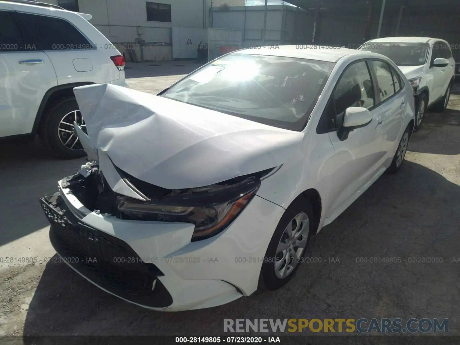 2 Photograph of a damaged car JTDEPRAE9LJ044089 TOYOTA COROLLA 2020