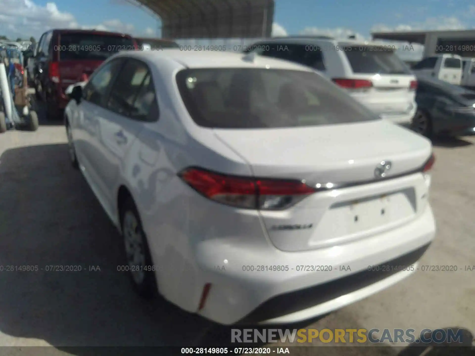 3 Photograph of a damaged car JTDEPRAE9LJ044089 TOYOTA COROLLA 2020