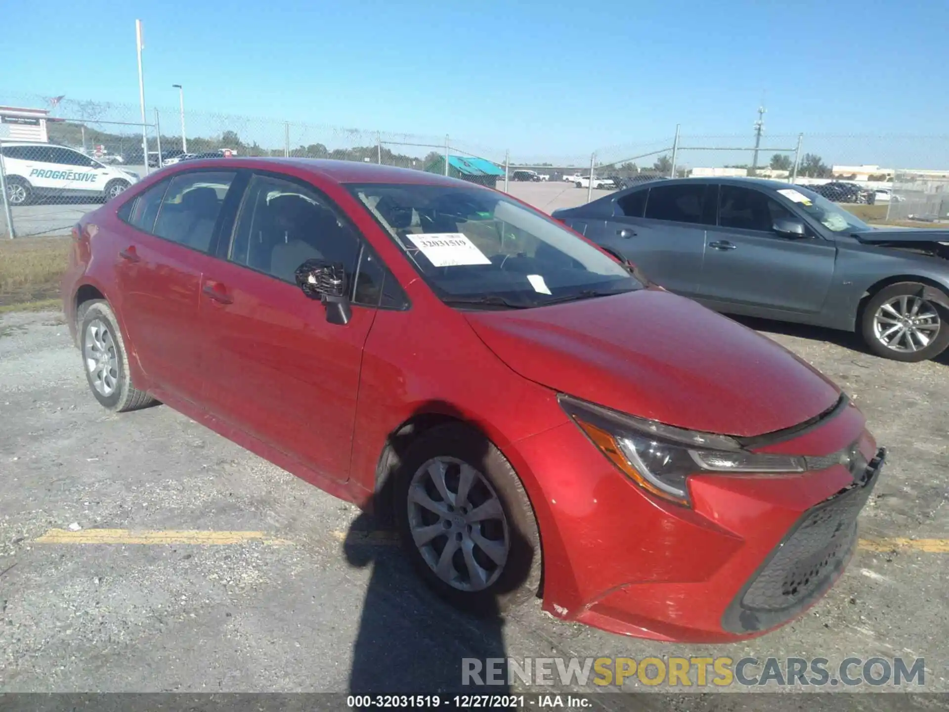 1 Photograph of a damaged car JTDEPRAE9LJ044125 TOYOTA COROLLA 2020