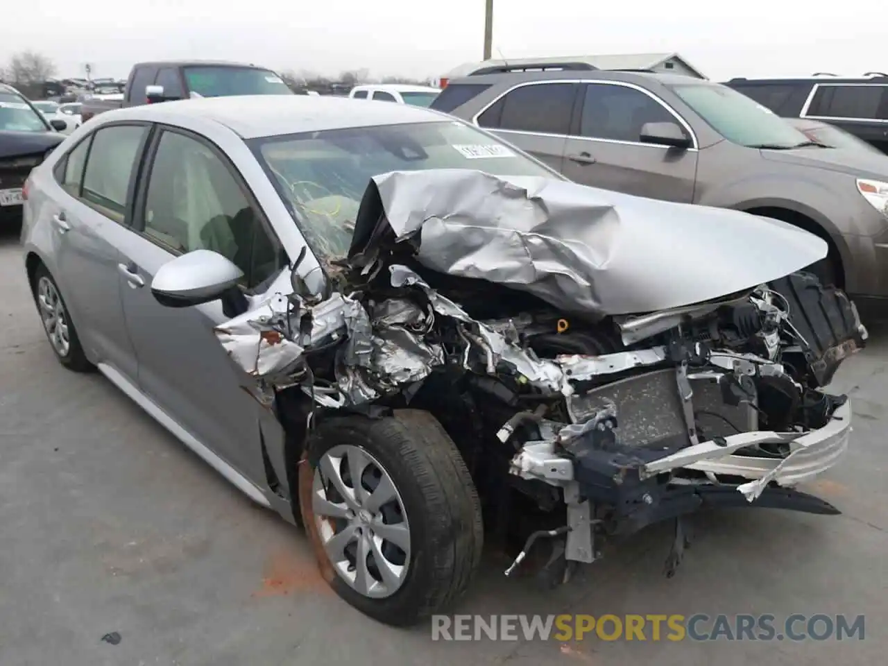 1 Photograph of a damaged car JTDEPRAE9LJ044321 TOYOTA COROLLA 2020