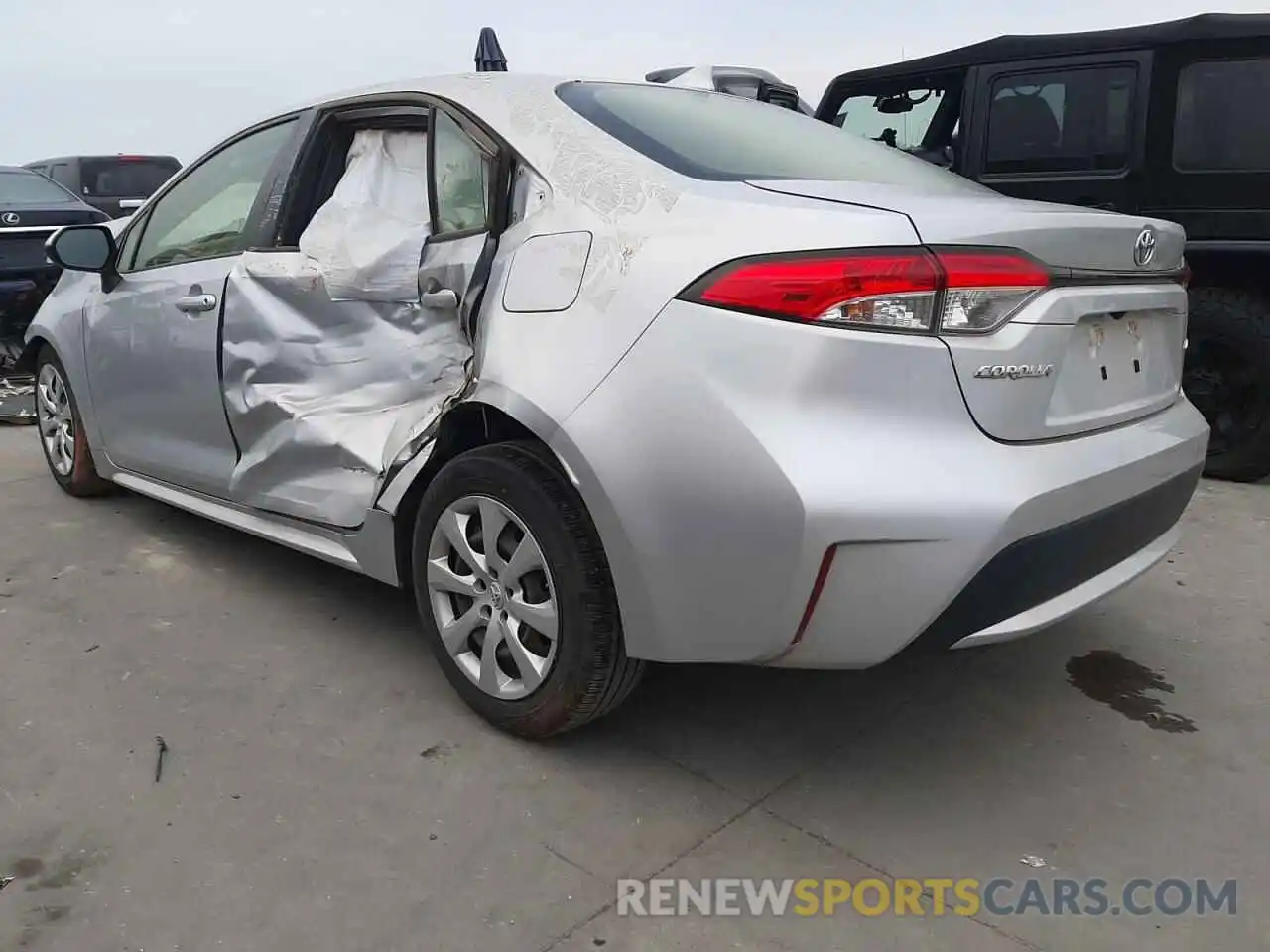 3 Photograph of a damaged car JTDEPRAE9LJ044321 TOYOTA COROLLA 2020