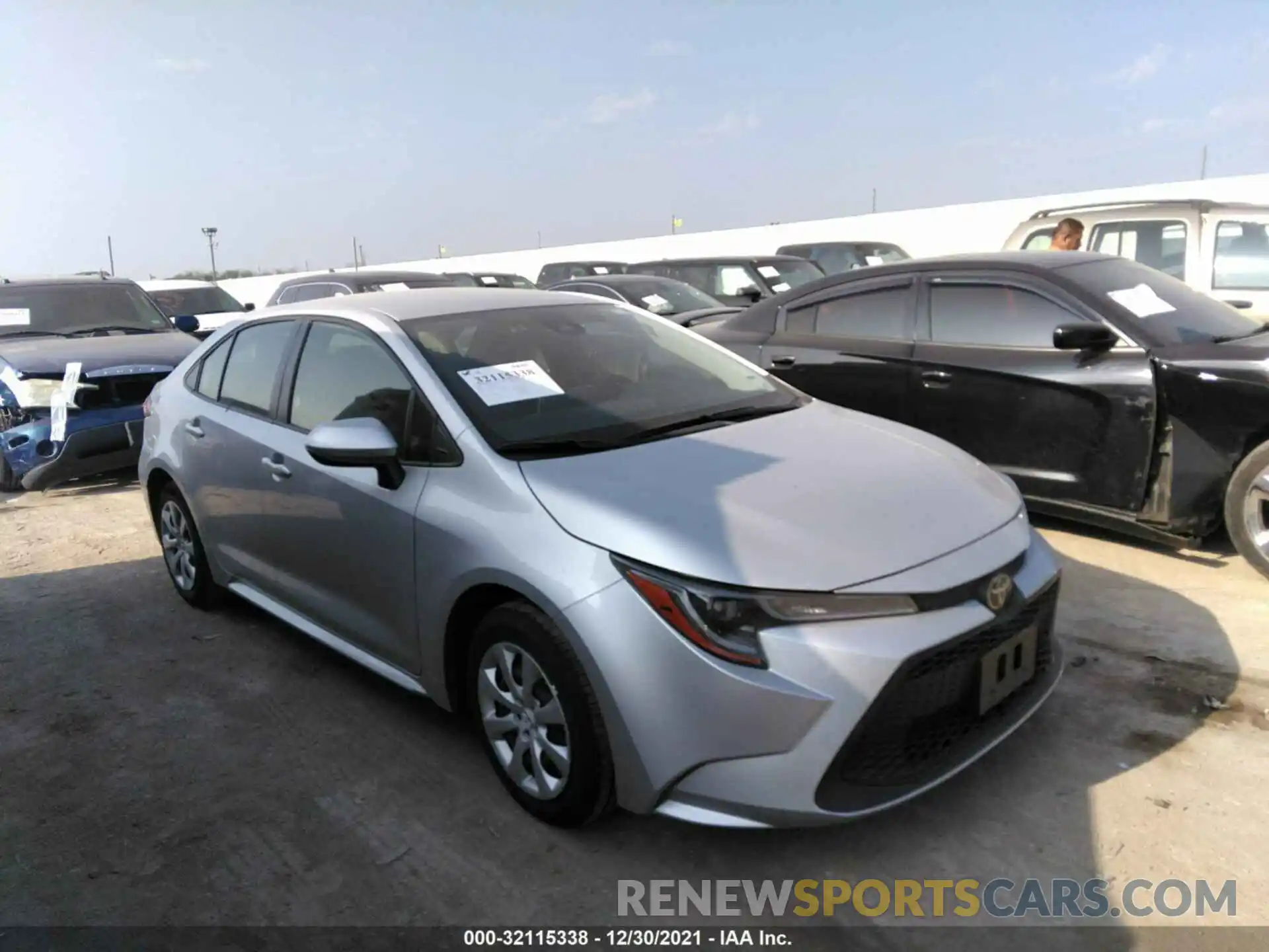 1 Photograph of a damaged car JTDEPRAE9LJ044433 TOYOTA COROLLA 2020