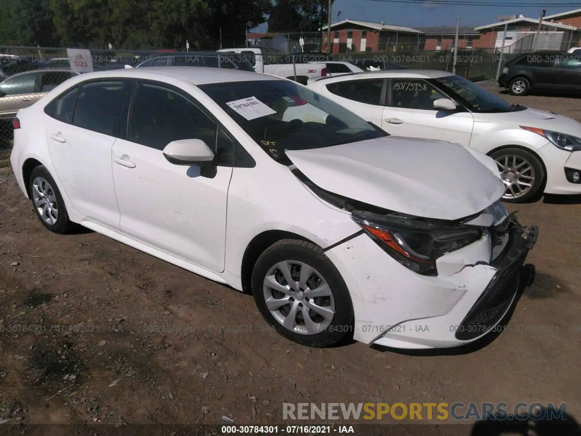 1 Photograph of a damaged car JTDEPRAE9LJ045744 TOYOTA COROLLA 2020