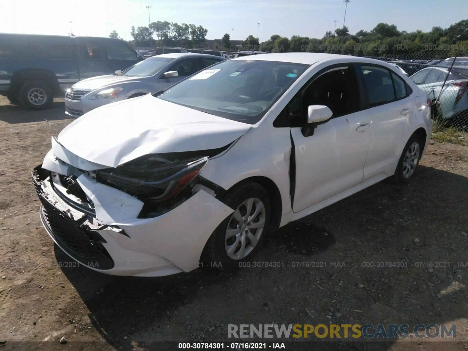 2 Photograph of a damaged car JTDEPRAE9LJ045744 TOYOTA COROLLA 2020