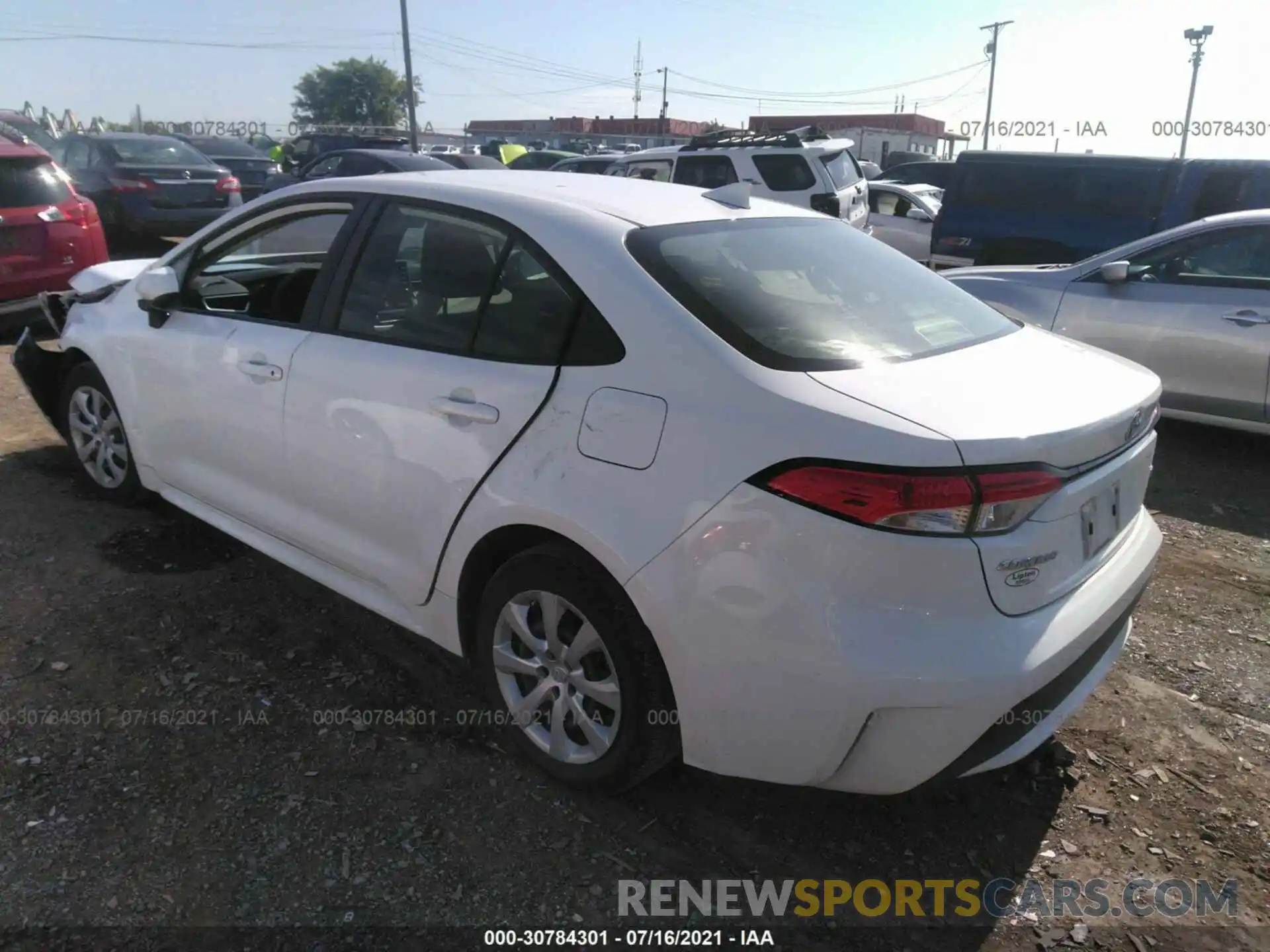 3 Photograph of a damaged car JTDEPRAE9LJ045744 TOYOTA COROLLA 2020