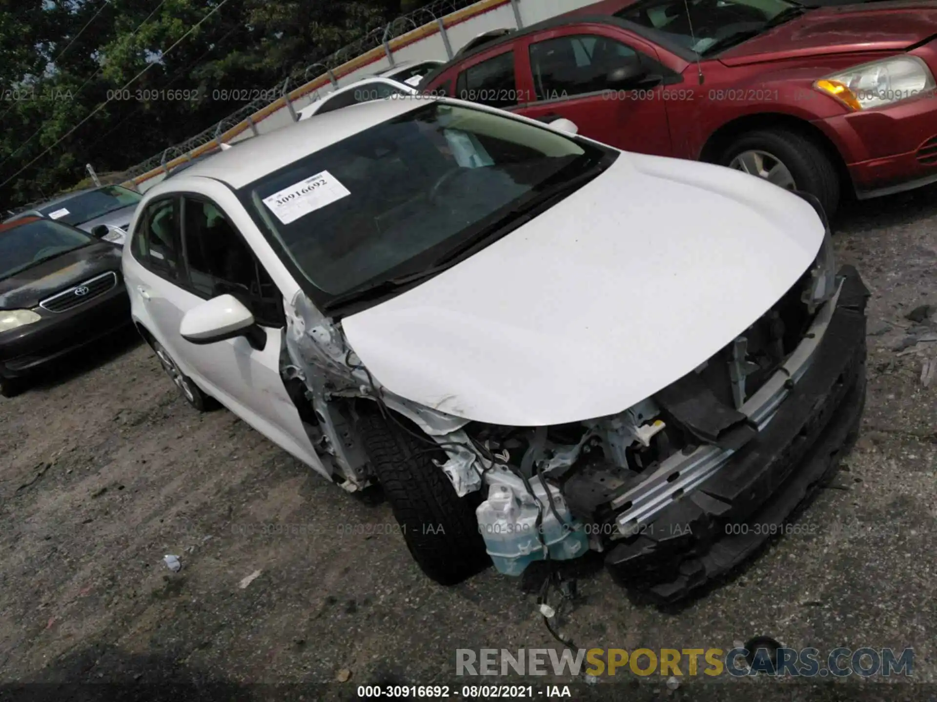 1 Photograph of a damaged car JTDEPRAE9LJ045906 TOYOTA COROLLA 2020