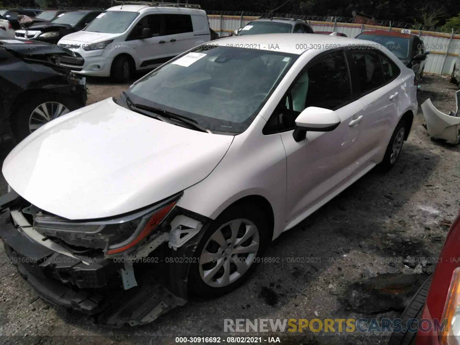 2 Photograph of a damaged car JTDEPRAE9LJ045906 TOYOTA COROLLA 2020