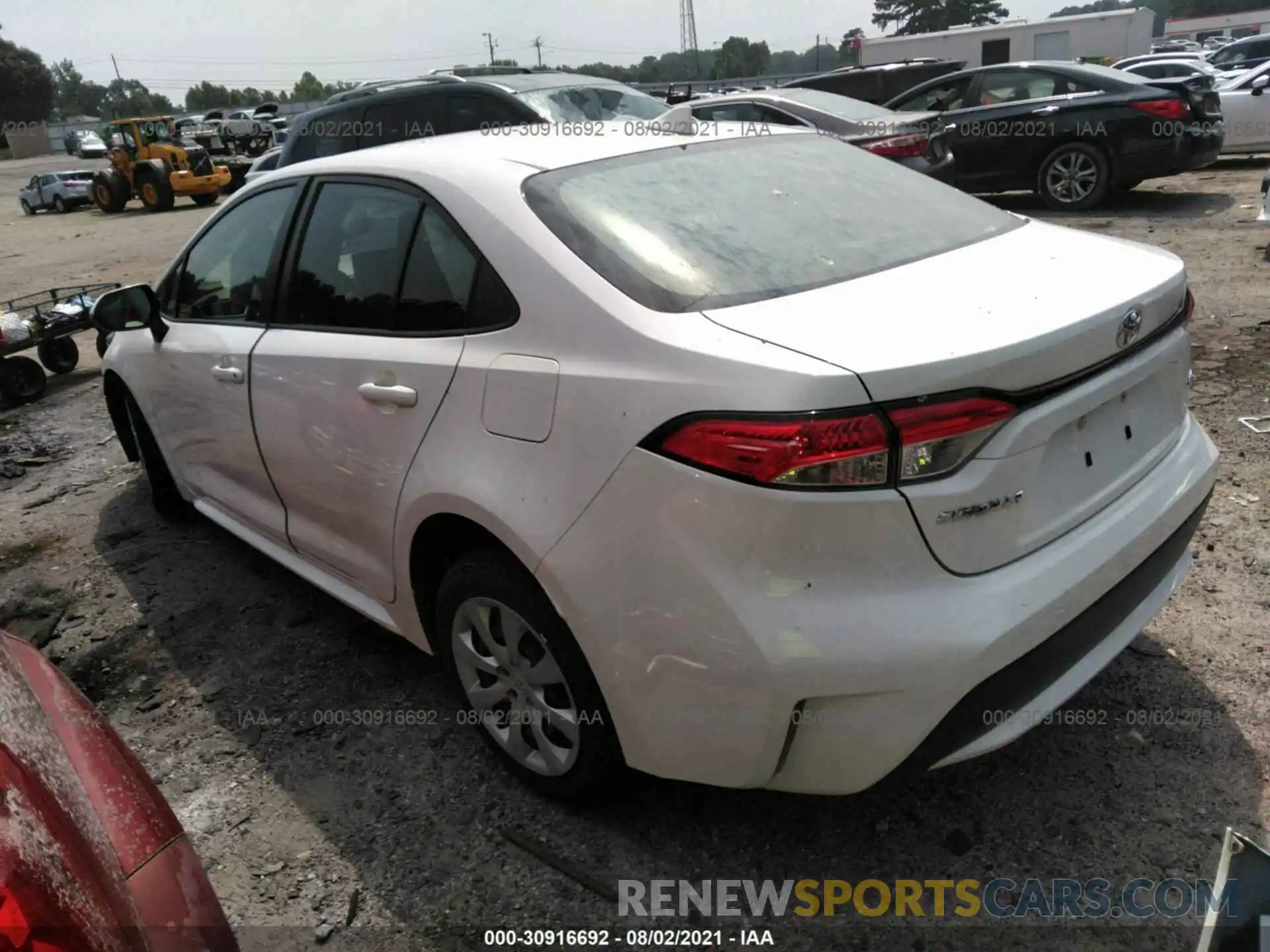 3 Photograph of a damaged car JTDEPRAE9LJ045906 TOYOTA COROLLA 2020