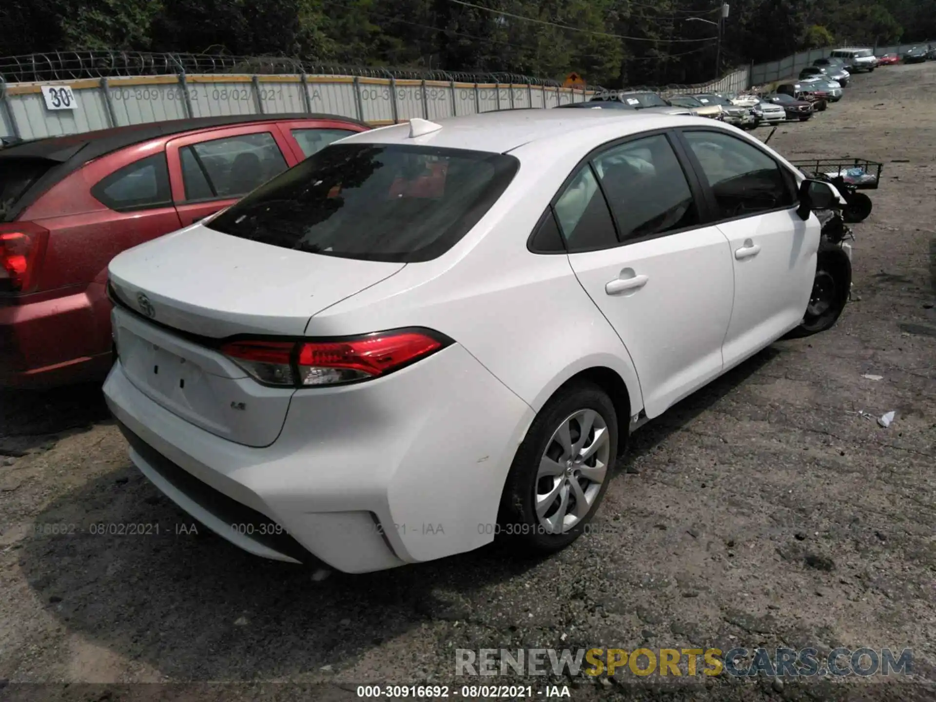 4 Photograph of a damaged car JTDEPRAE9LJ045906 TOYOTA COROLLA 2020