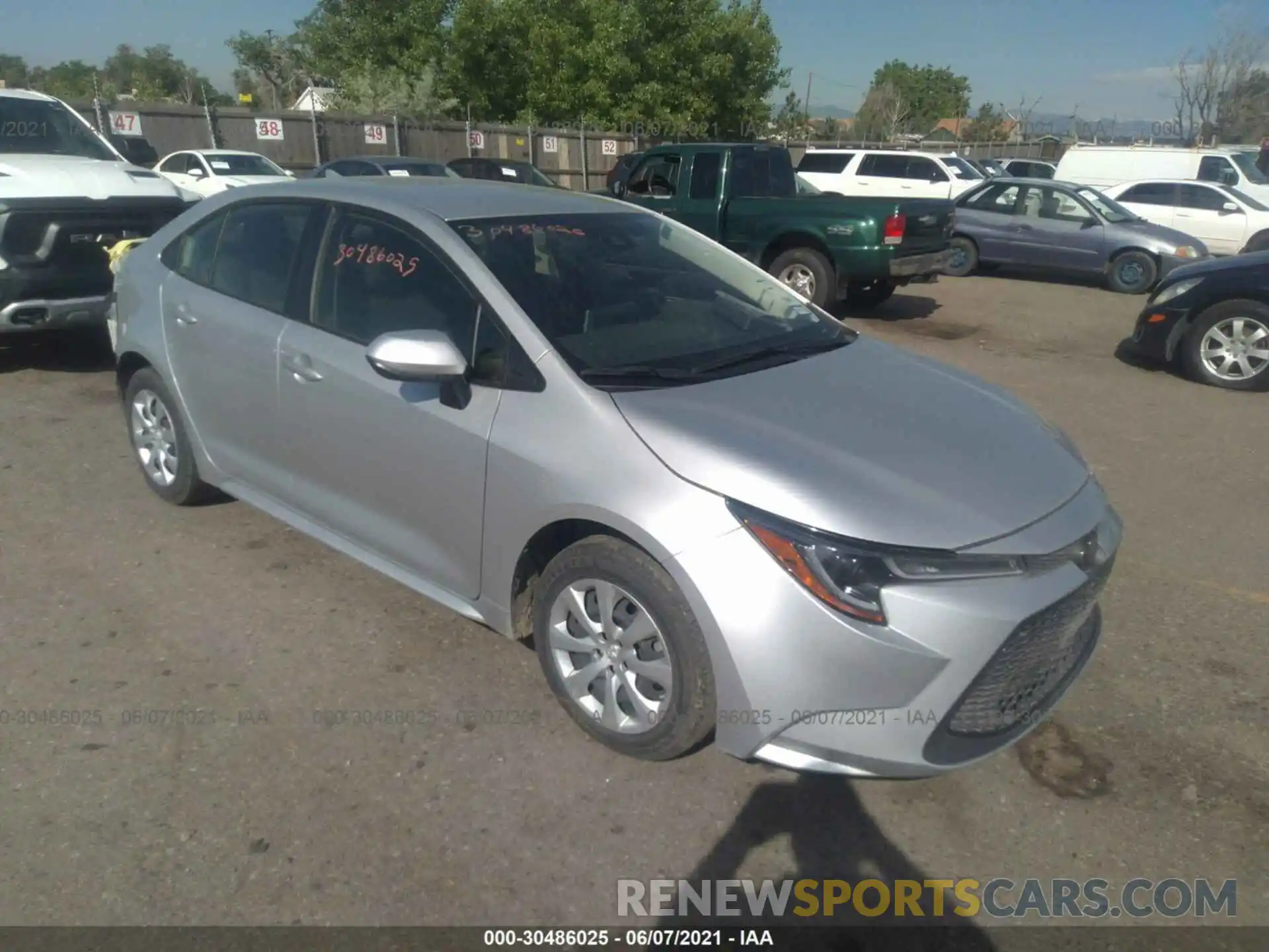 1 Photograph of a damaged car JTDEPRAE9LJ046392 TOYOTA COROLLA 2020