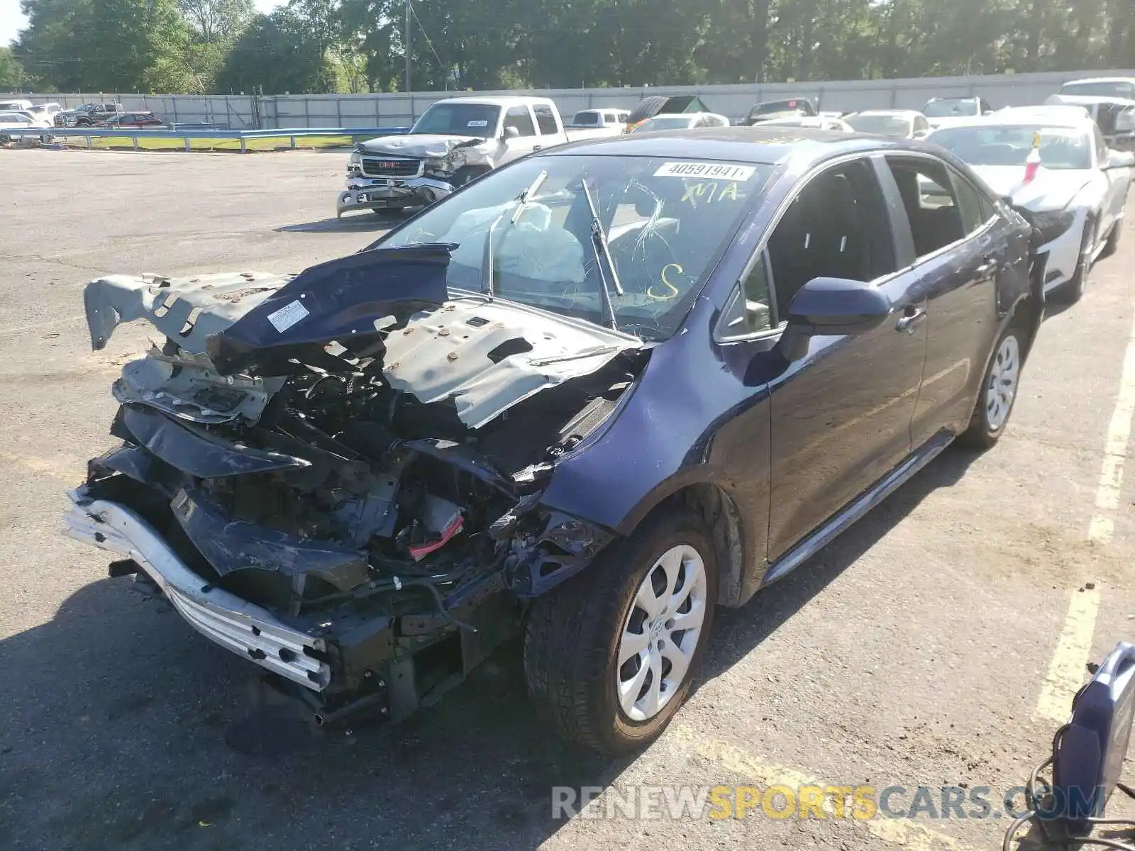 2 Photograph of a damaged car JTDEPRAE9LJ046523 TOYOTA COROLLA 2020