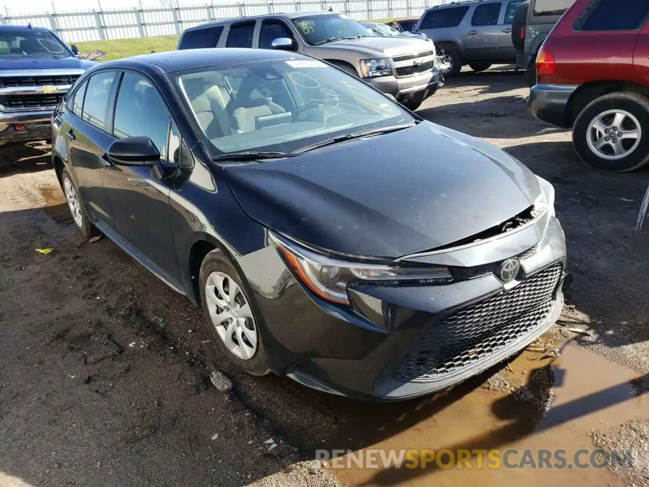 1 Photograph of a damaged car JTDEPRAE9LJ046683 TOYOTA COROLLA 2020