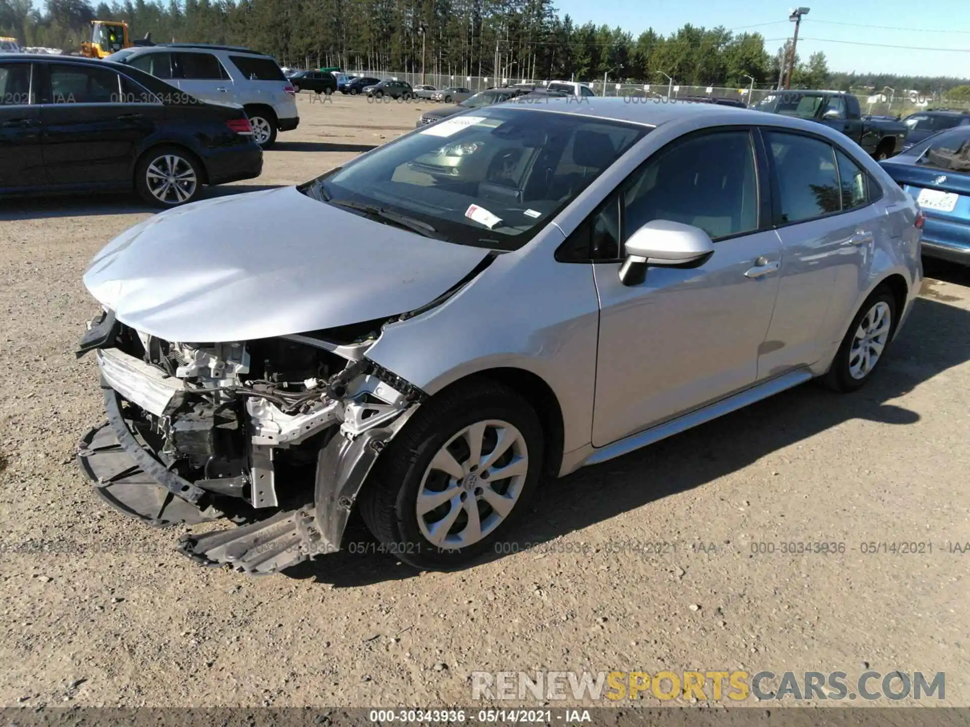 2 Photograph of a damaged car JTDEPRAE9LJ047204 TOYOTA COROLLA 2020